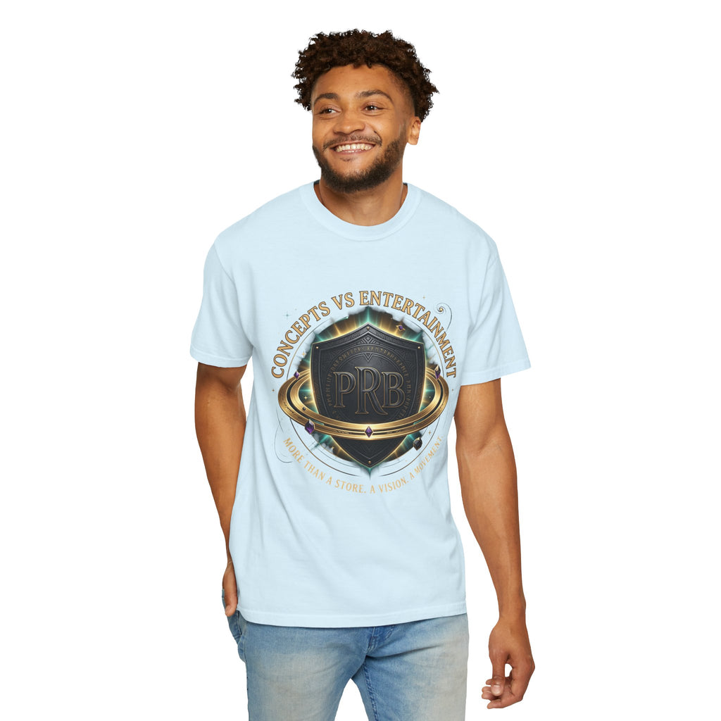 Concepts VS Entertainment Emblem Graphic T-Shirt | Heraldic Crest Tee by Printify