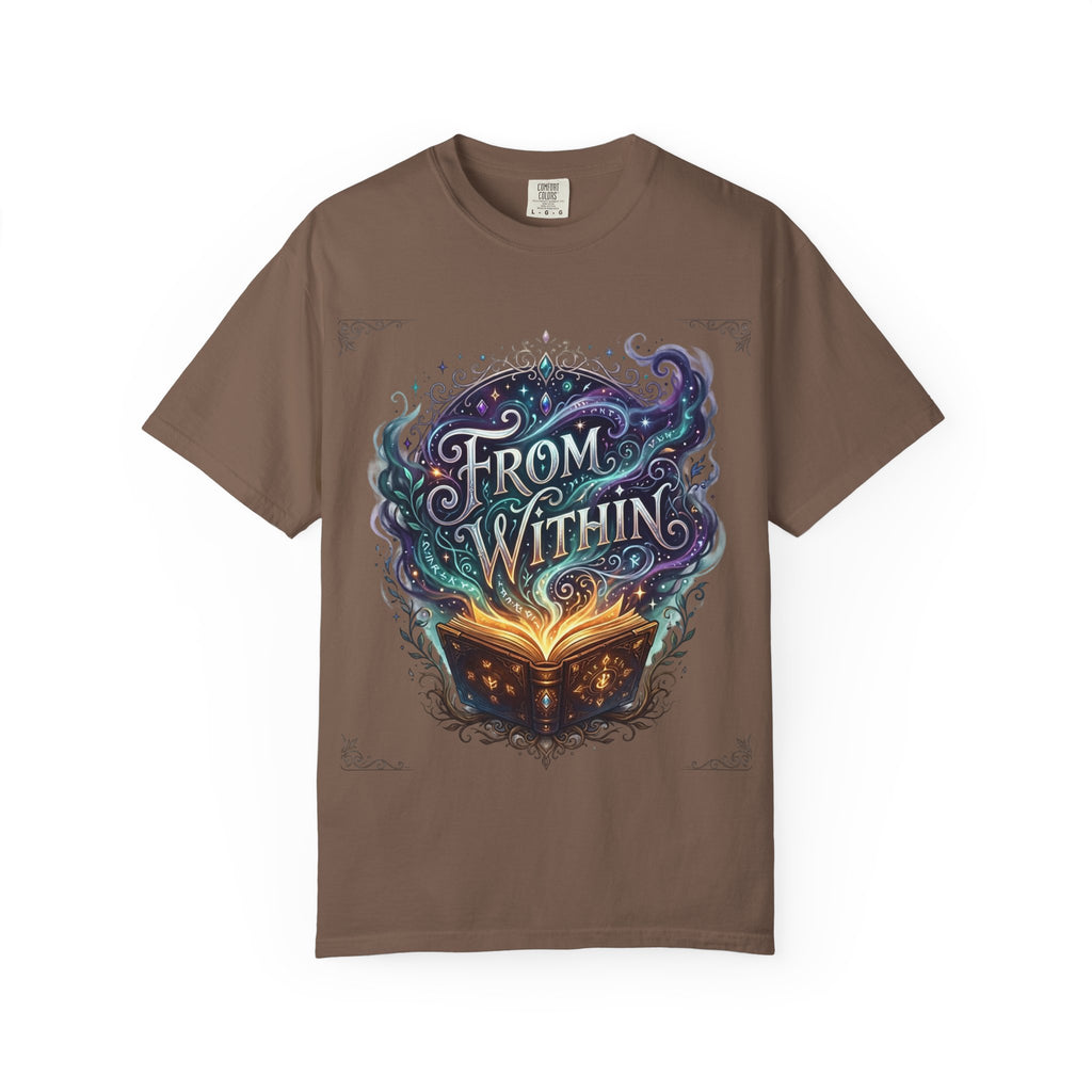 PRB From Within Magic Book T-Shirt — Fantasy Illustrated Graphic Tee by Power Runs Black