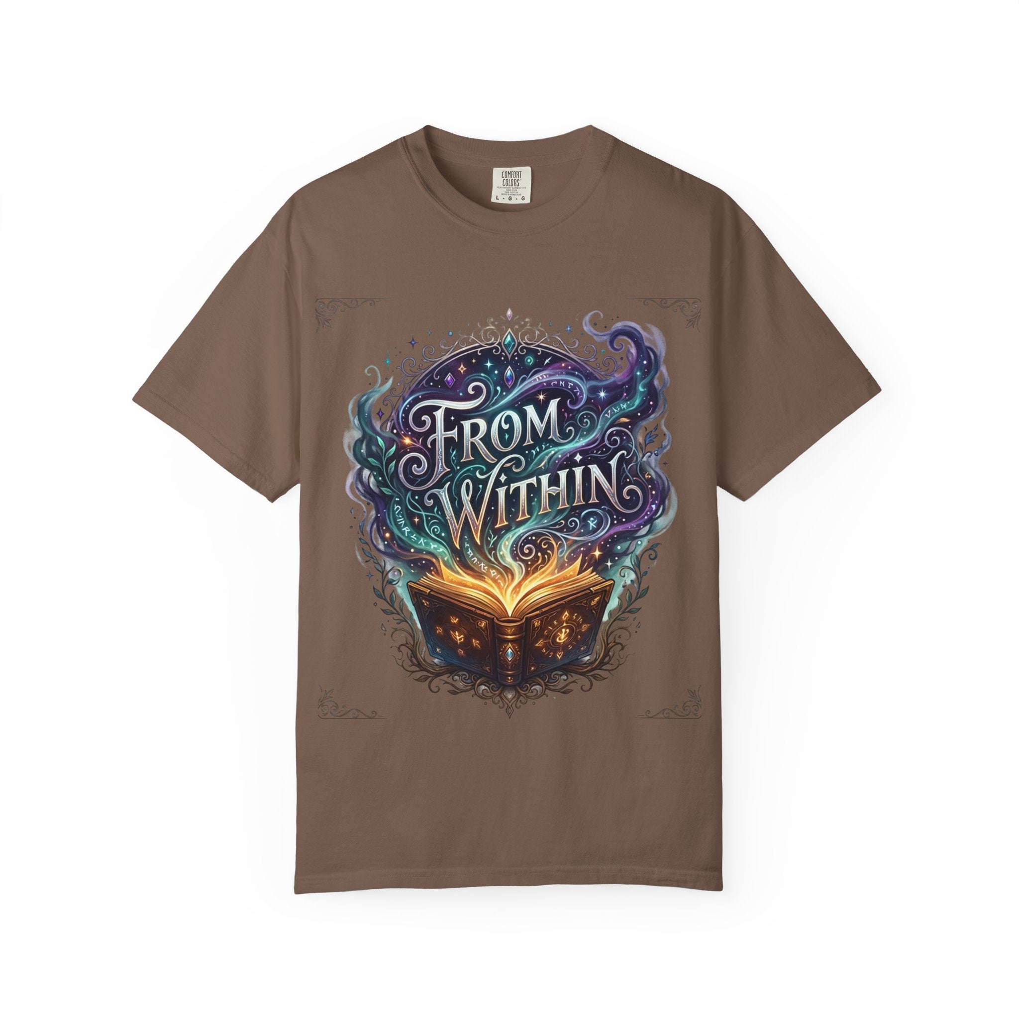 PRB From Within Magic Book T-Shirt — Fantasy Illustrated Graphic Tee by Power Runs Black