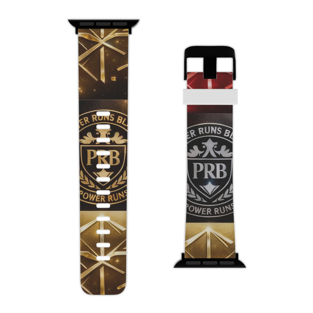 Decorative Crest Apple Watch Band — Bronze & Black TPU Strap by Printify