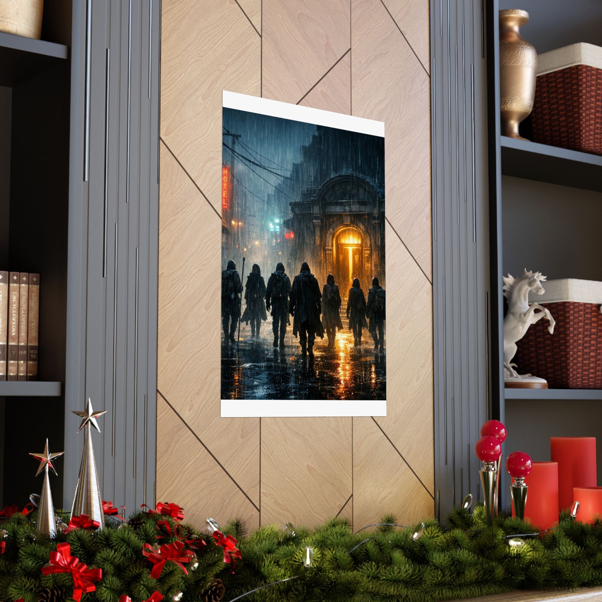 Power Runs Black PRB The Starbound Seven Matte Vertical Posters by Printify