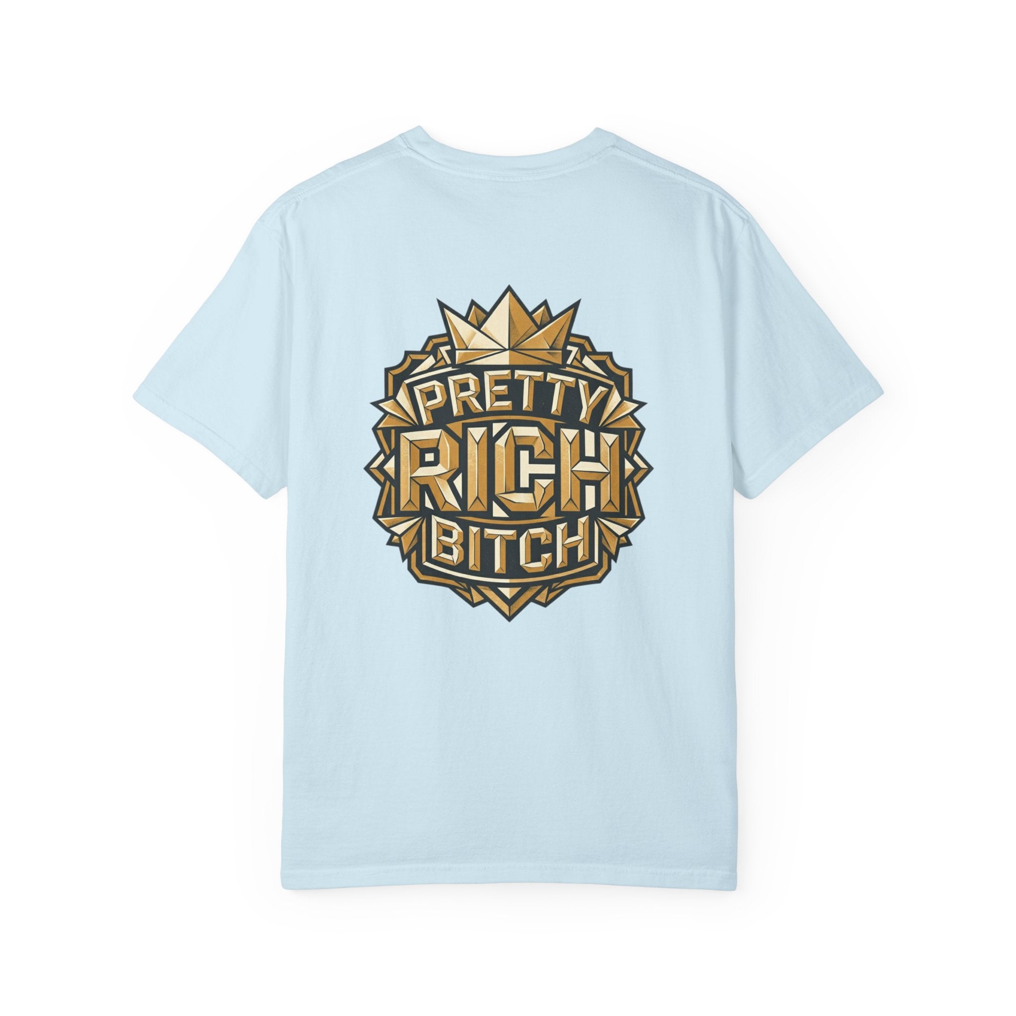 Pretty Rich Bitch The Collection by PRB T-Shirt — Bold Graphic Tee with Empowered Woman Portrait by Power Runs Black