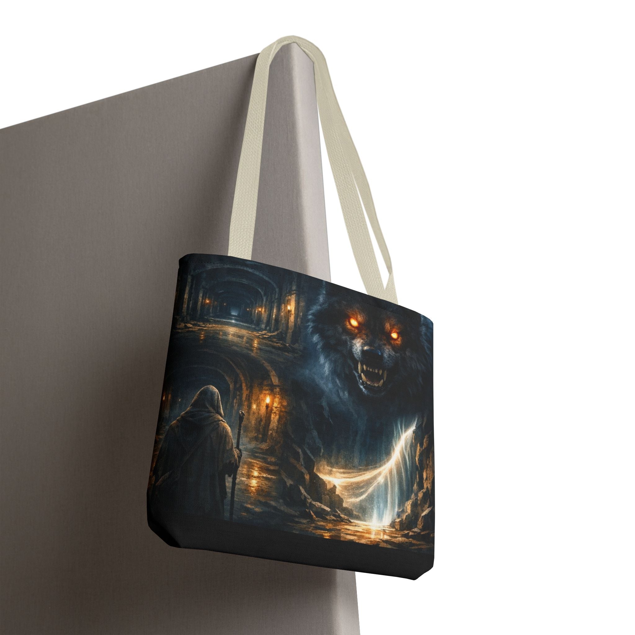 PRB The Echo Hounds Illustration Tote Bag | Gothic Horror Artwork by Printify