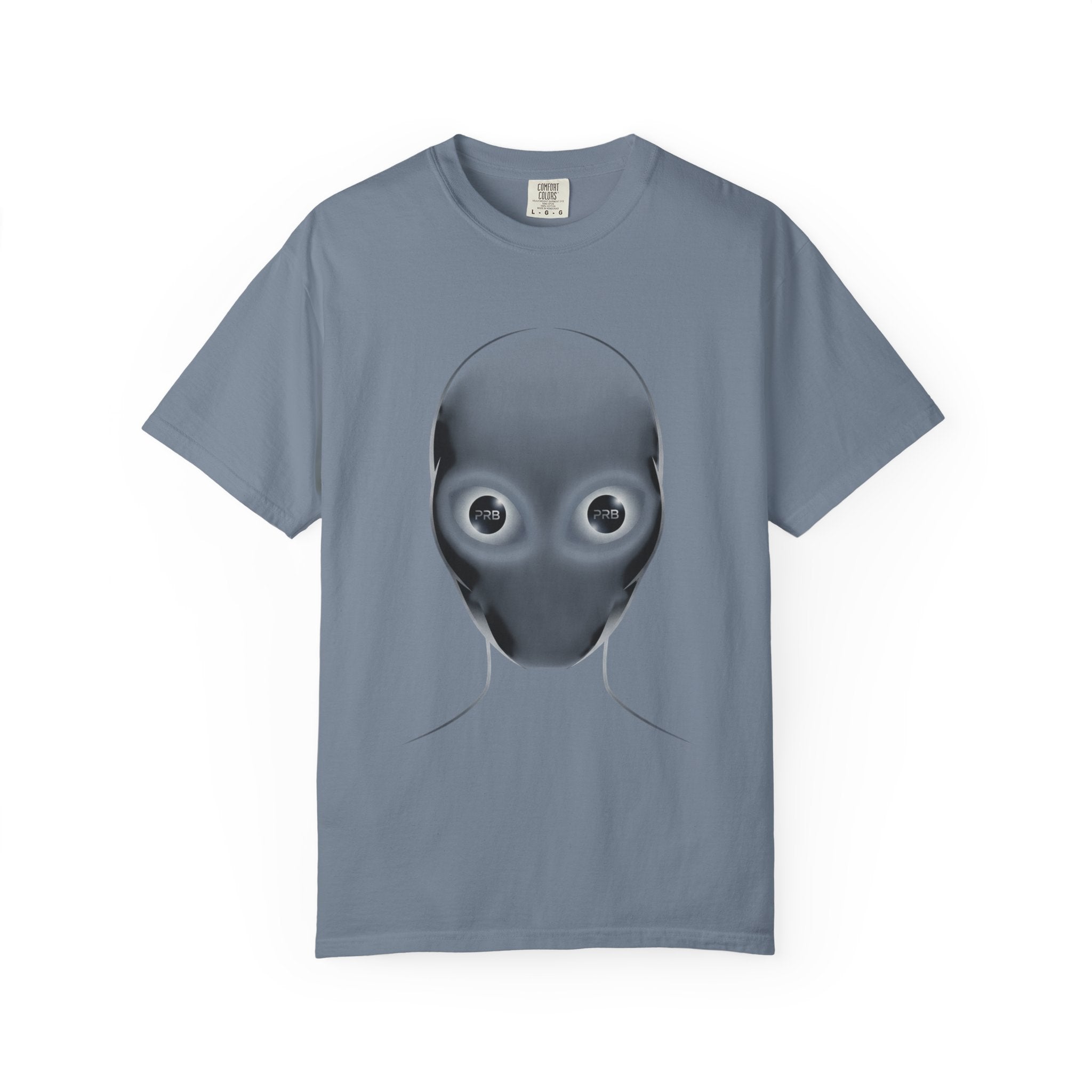 Printify Alien Head Graphic T-Shirt — Surreal Sci‑Fi Face Tee - T-Shirt