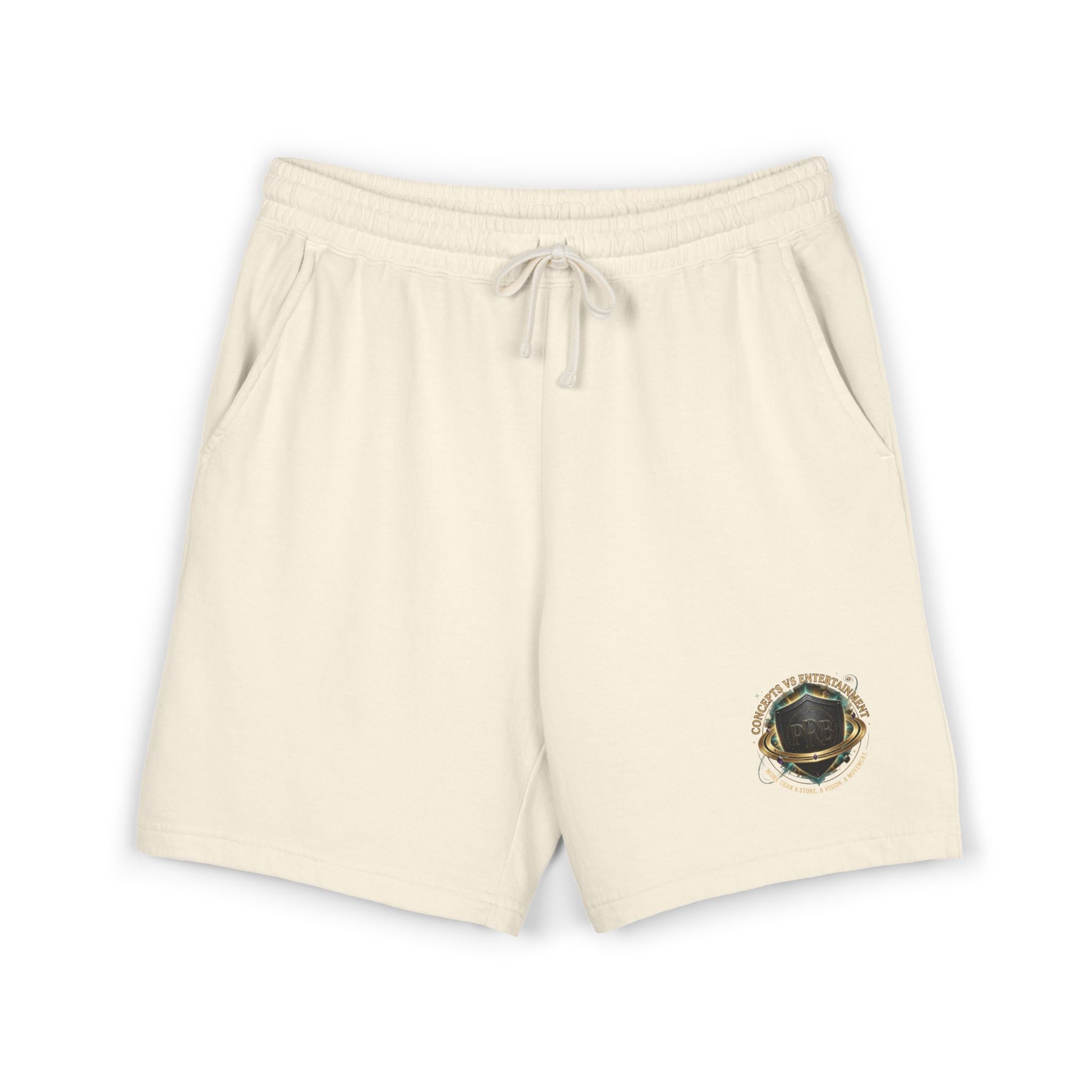 Printify PRB Fleece Sweat Shorts — Vintage Crest Pocket Graphic - Trousers