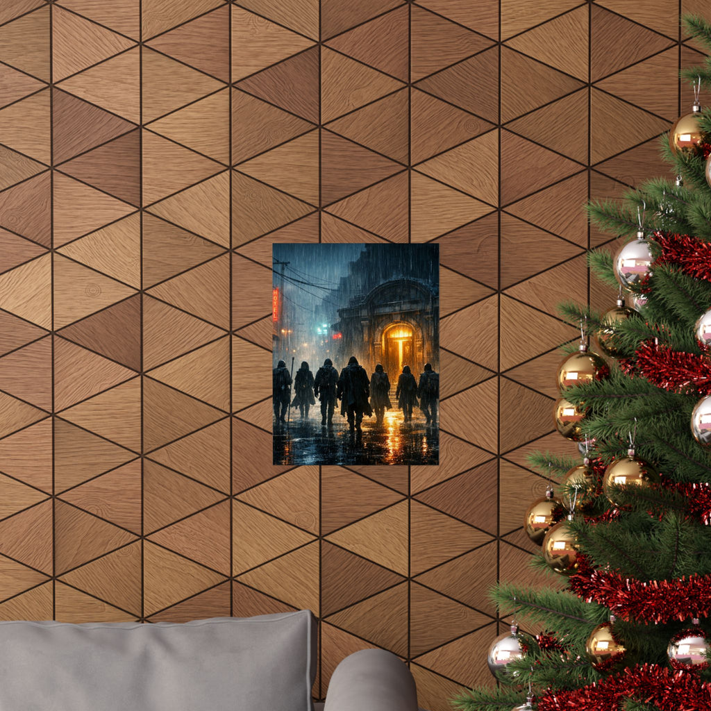 Power Runs Black PRB The Starbound Seven Matte Vertical Posters by Printify