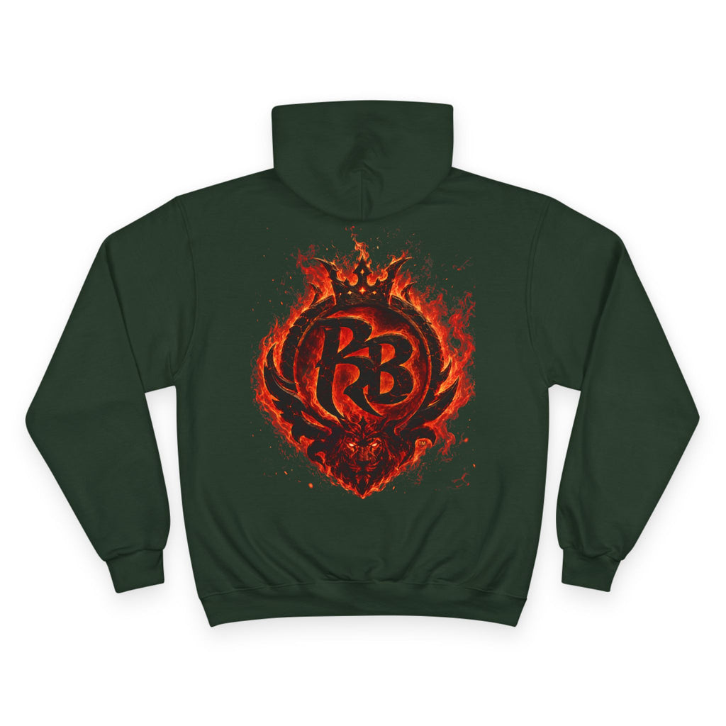 Power Runs Black logo hoodie | Flame crest design by Power Runs Black