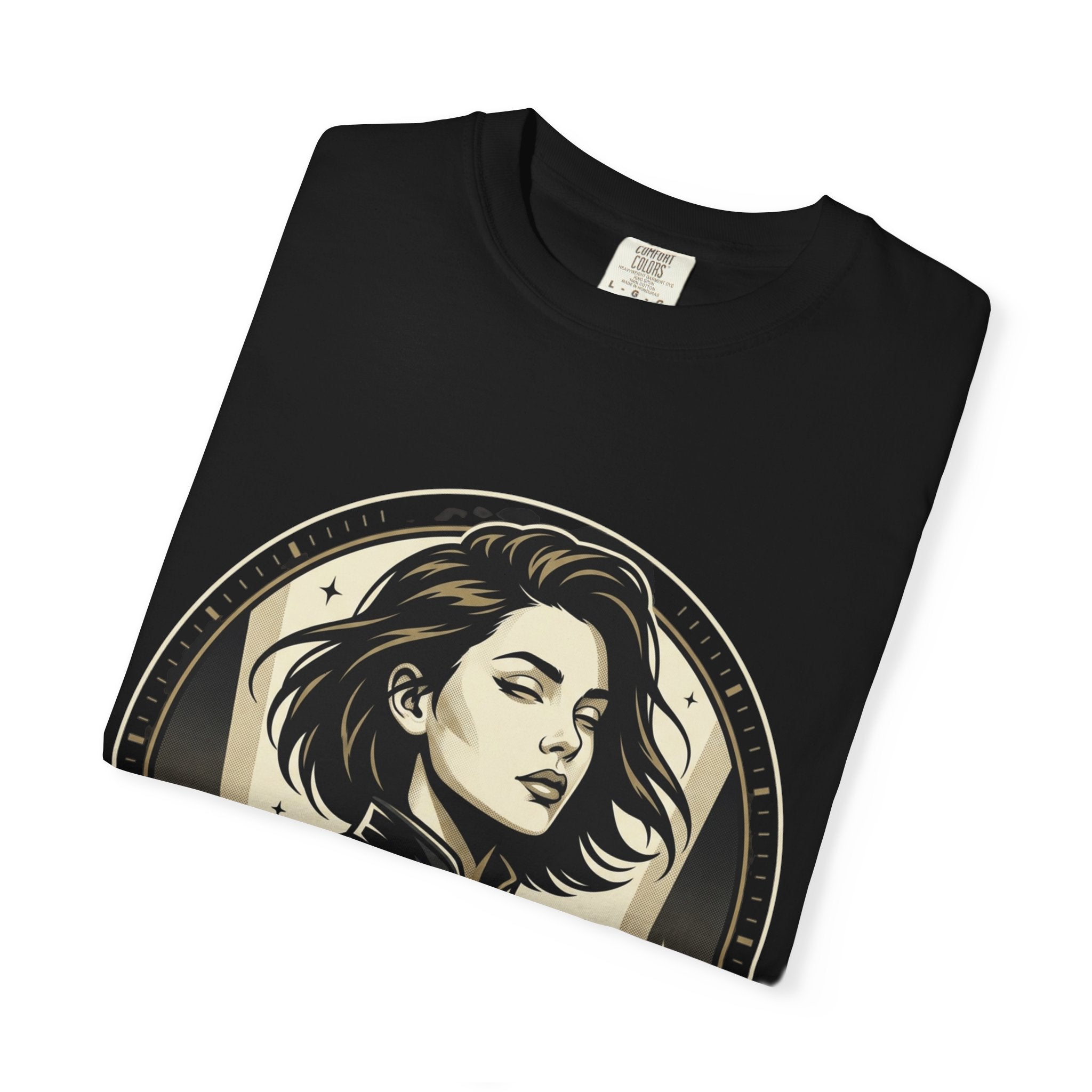 Power Runs Black Retro Space Captain Portrait T-Shirt — 'Fearless Commander' Graphic Tee by Power Runs Black