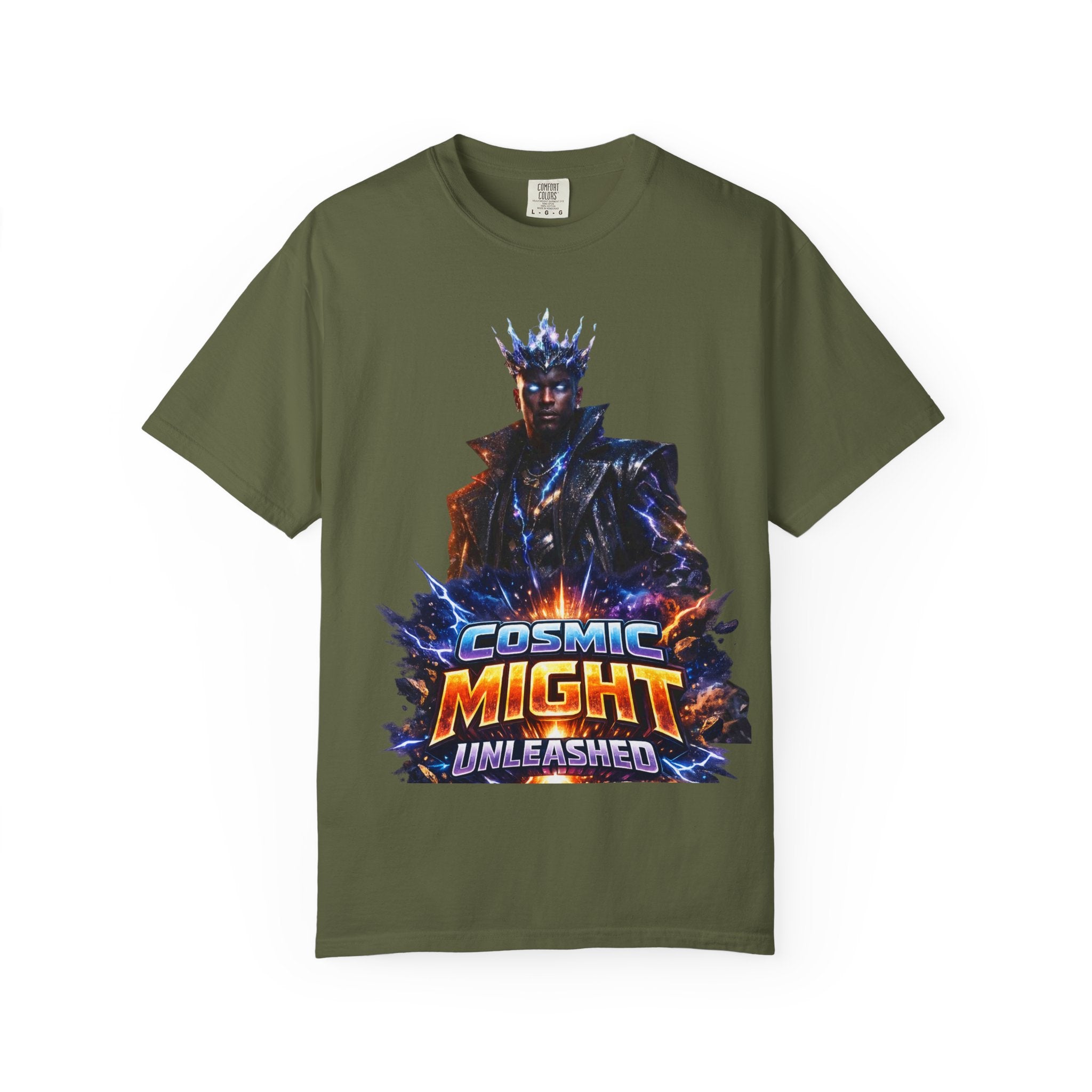 PRB Cosmic Might Unleashed T-shirt | Space Warrior Graphic Tee by Power Runs Black