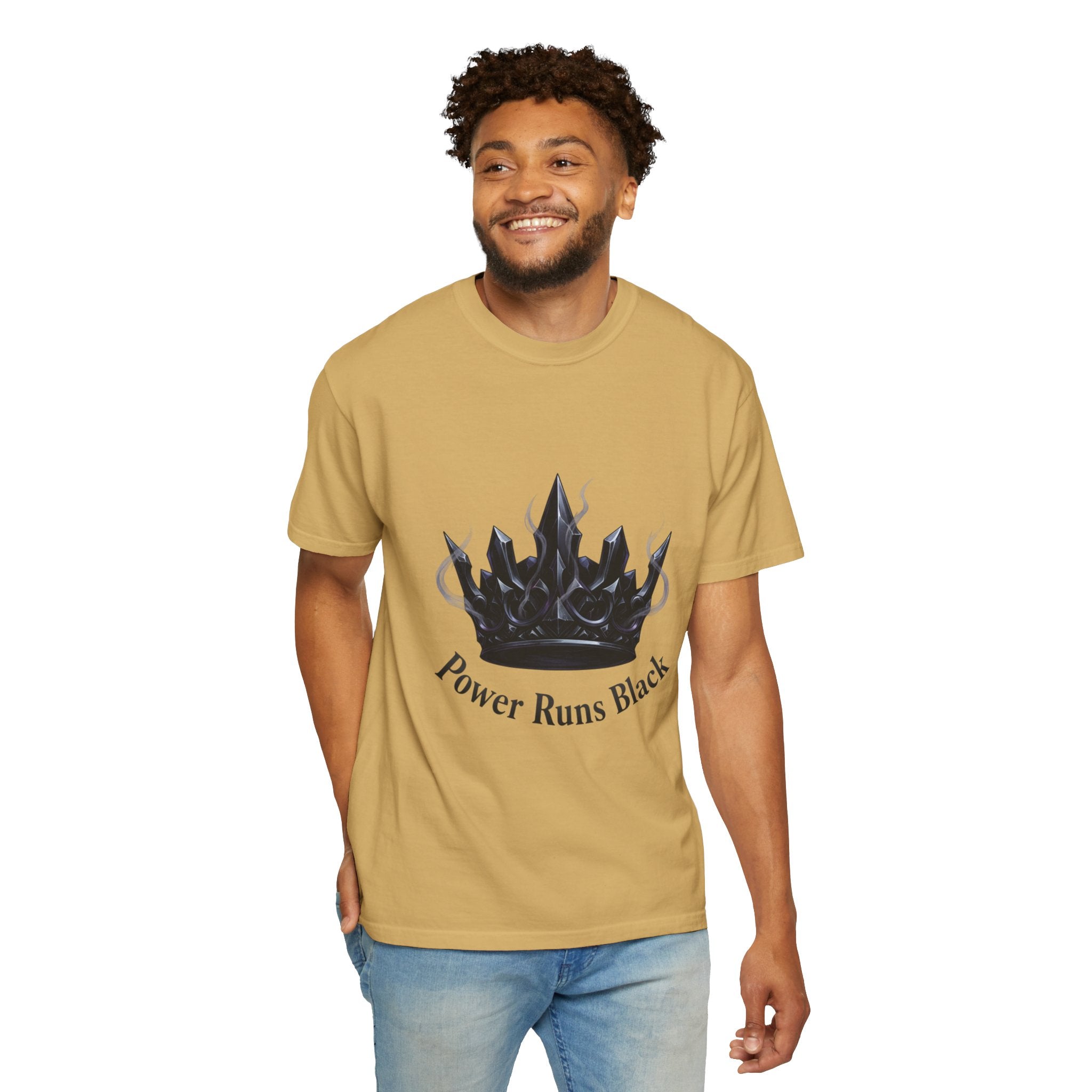 PRB Power Runs Black Crown Graphic T-Shirt by Printify