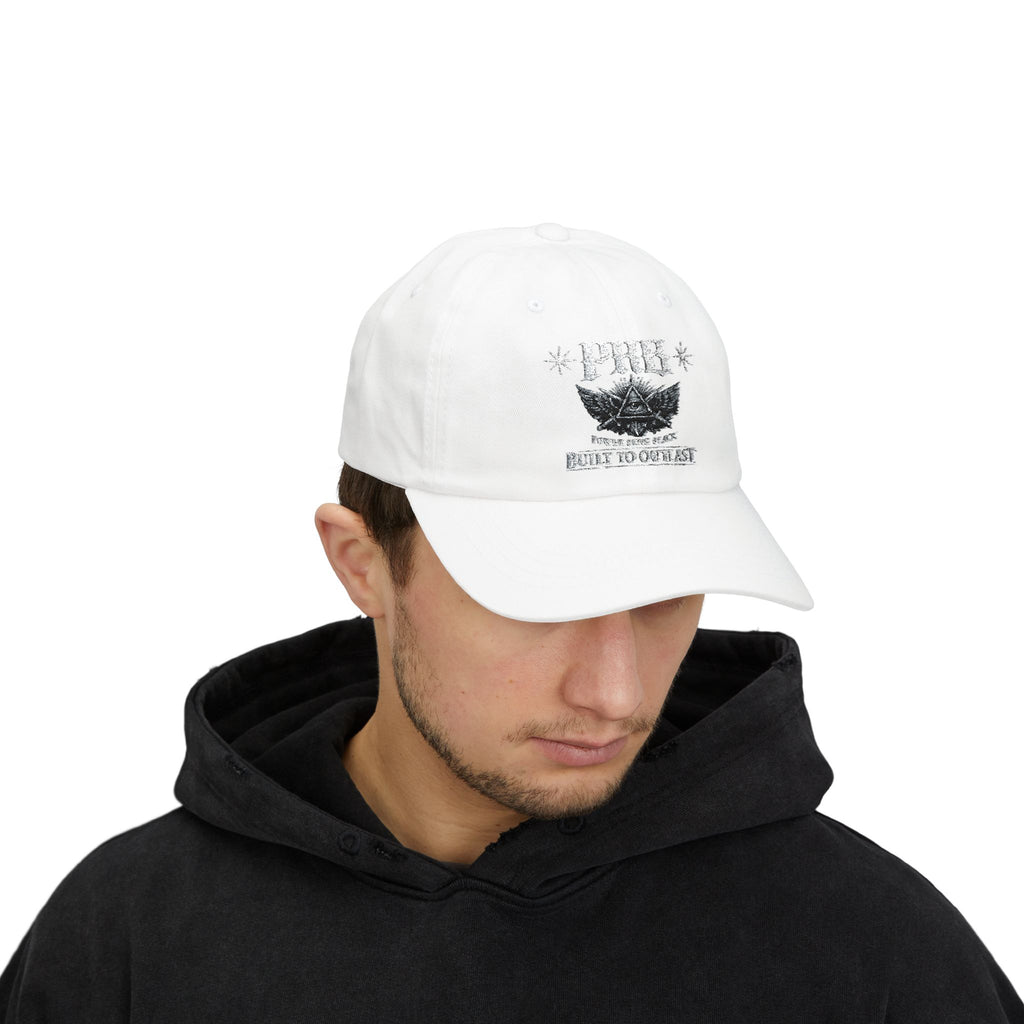 PRB Dad Cap — Vintage Crest Embroidered Baseball Hat by Power Runs Black
