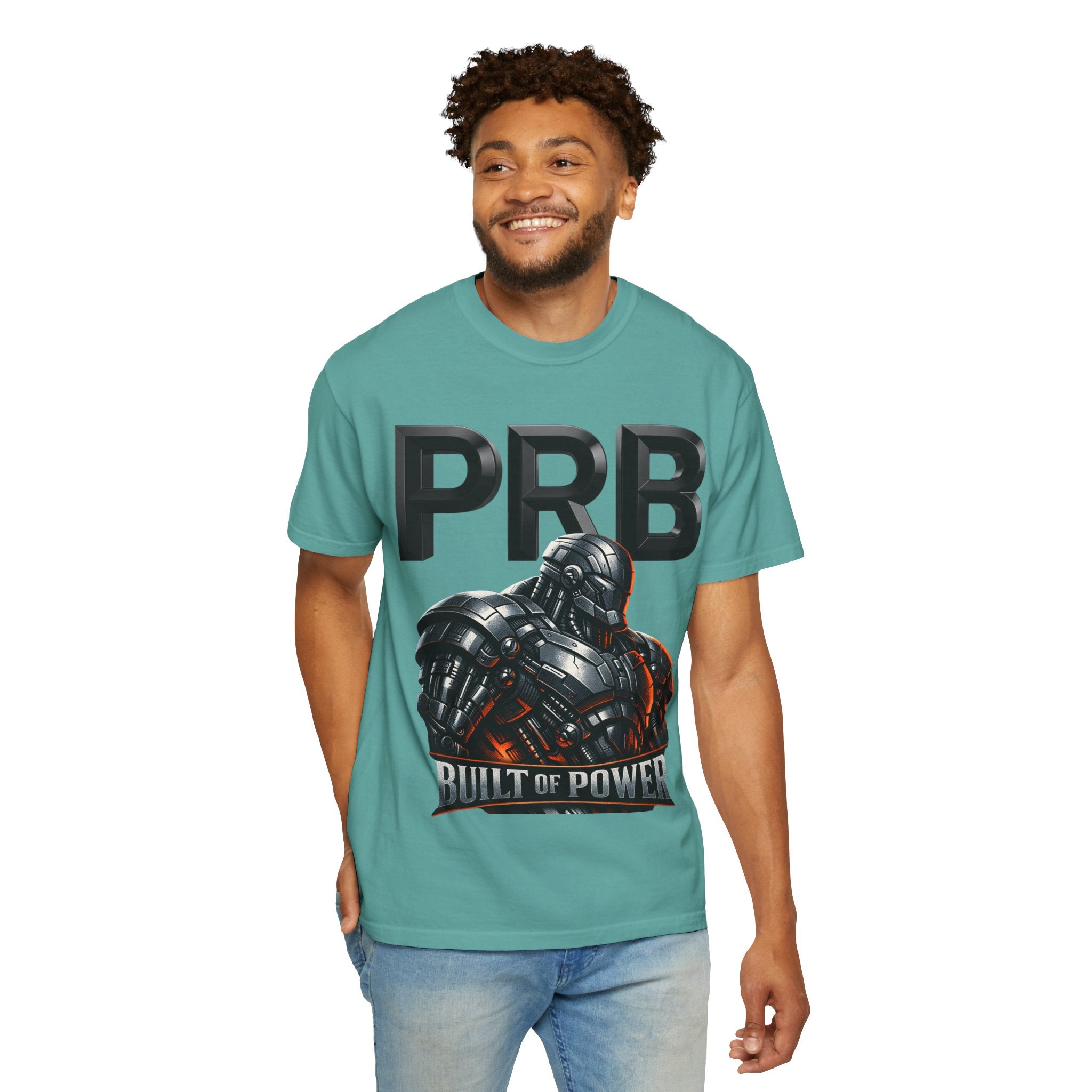 Built of Power PRB T-Shirt — Robotic Armor Graphic Tee by Printify