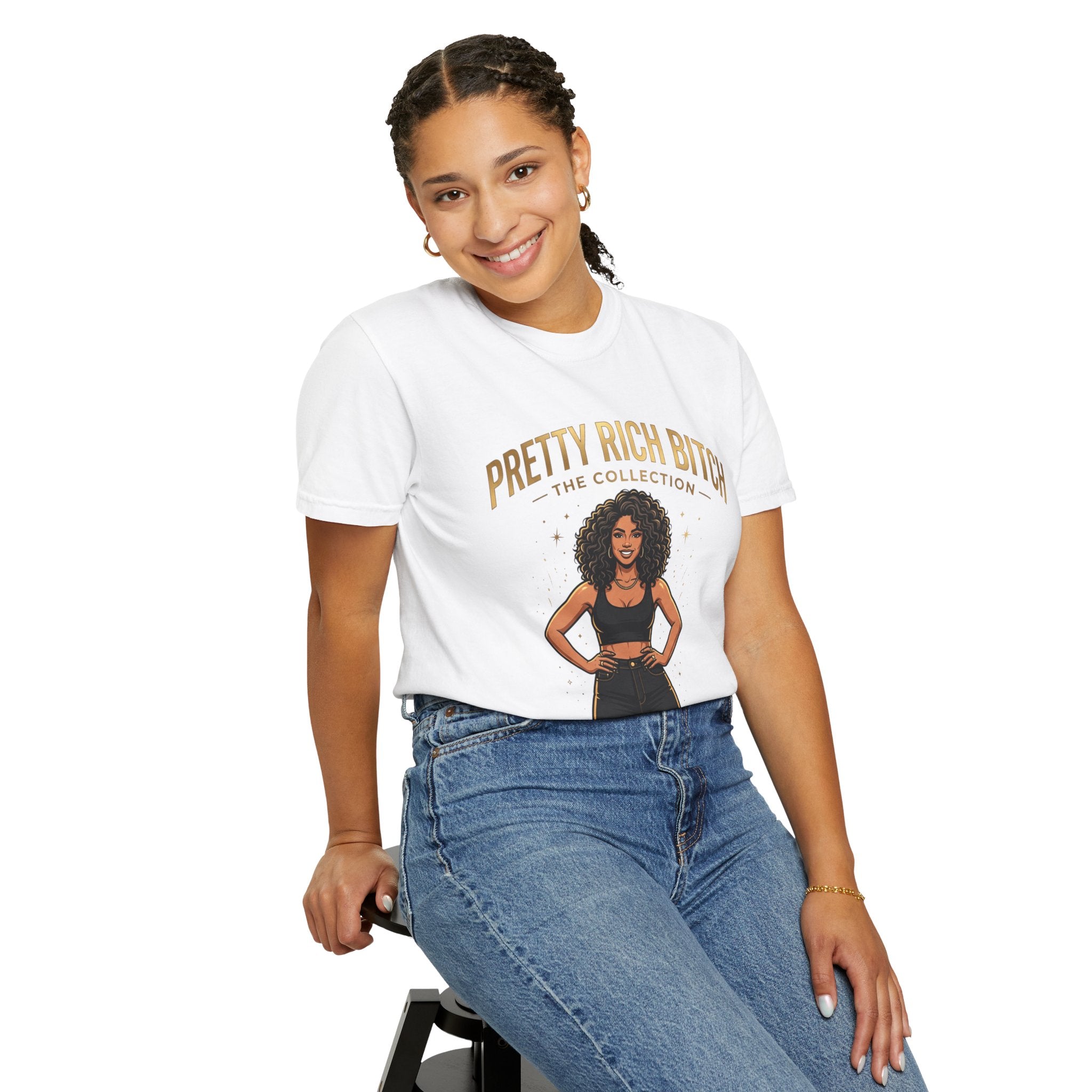 Pretty Rich Bitch The Collection by PRB T-Shirt — Empowered Black Woman Graphic Tee by Power Runs Black