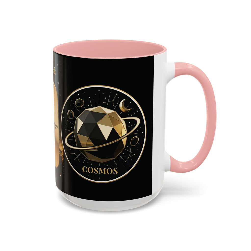 PRB Gold Cosmos Design Accent Coffee Mug | The Break, Planet Illustration by Power Runs Black