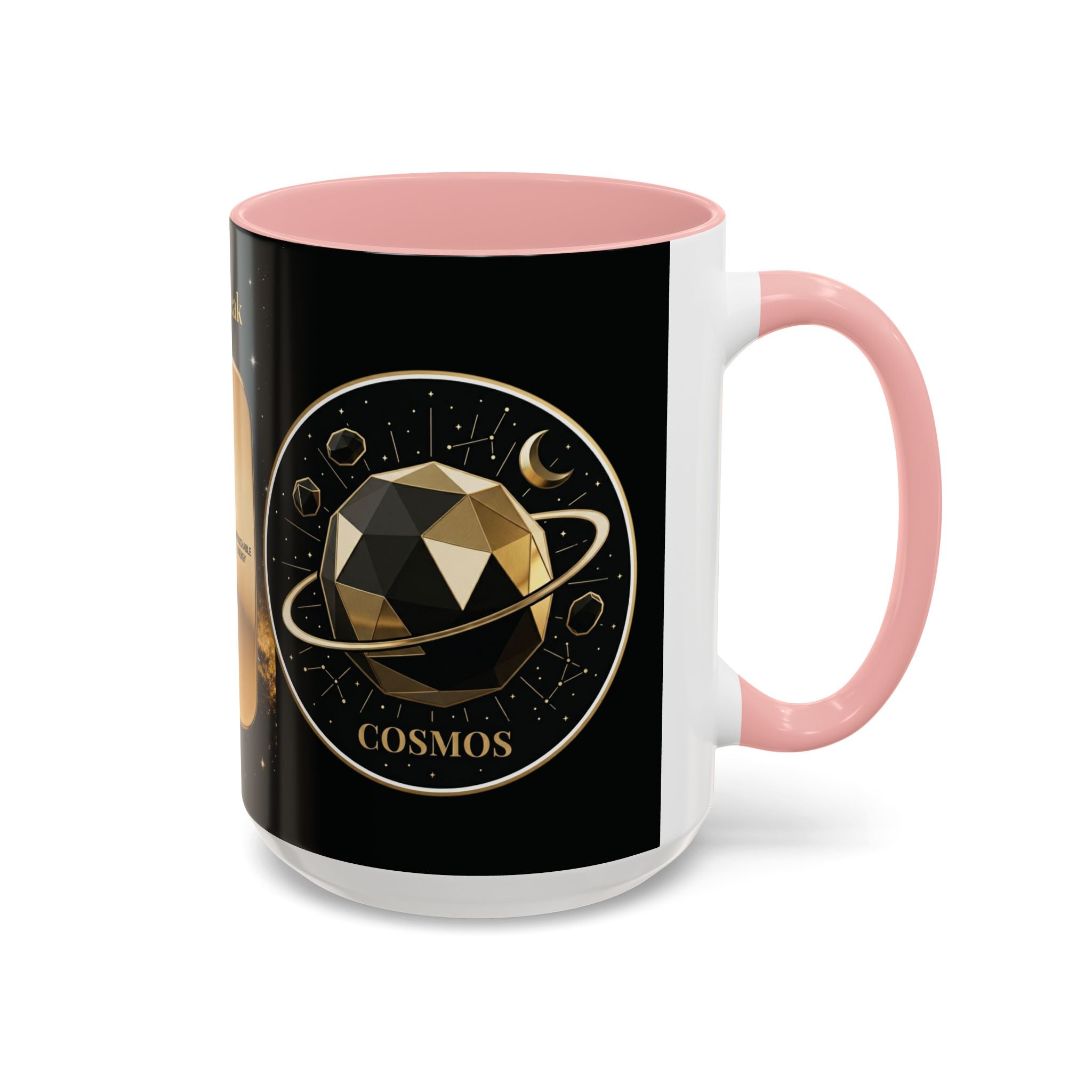 PRB Gold Cosmos Design Accent Coffee Mug | The Break, Planet Illustration by Power Runs Black