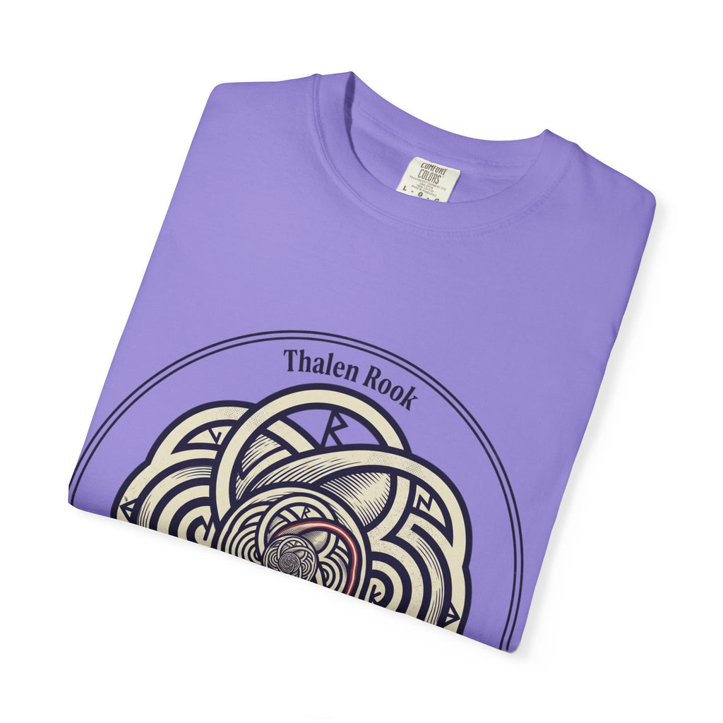 Power Runs Black PRB Thalen Rook Celtic Knot Graphic T-Shirt — "He stared too long..." Quote Tee by Printify