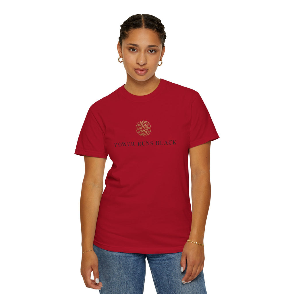 Power Runs Black PRB Graphic T-Shirt — Minimal Emblem Tee by Power Runs Black