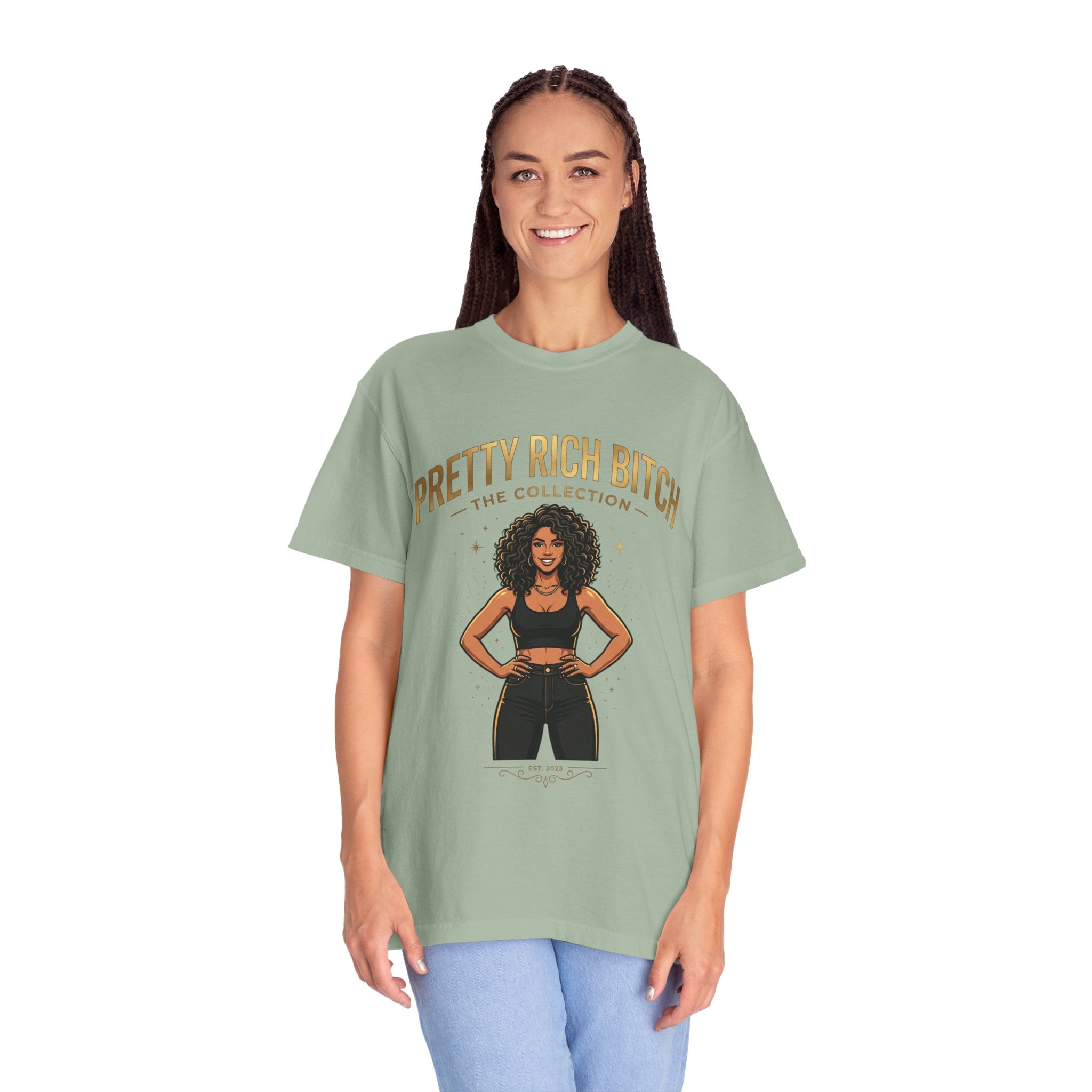 Pretty Rich Bitch The Collection by PRB T-Shirt — Empowered Black Woman Graphic Tee by Power Runs Black