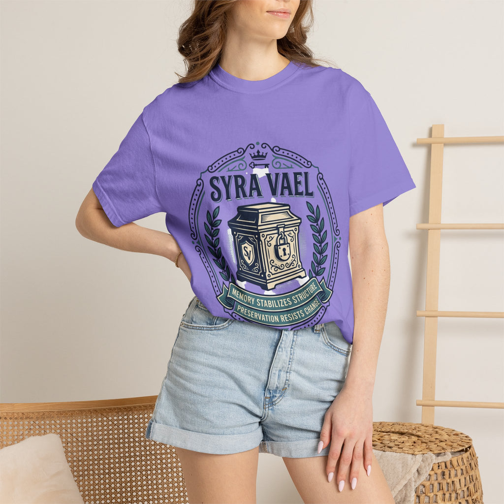 Power Runs Black PRB — Syra Vael Vintage Crest Tee by Power Runs Black