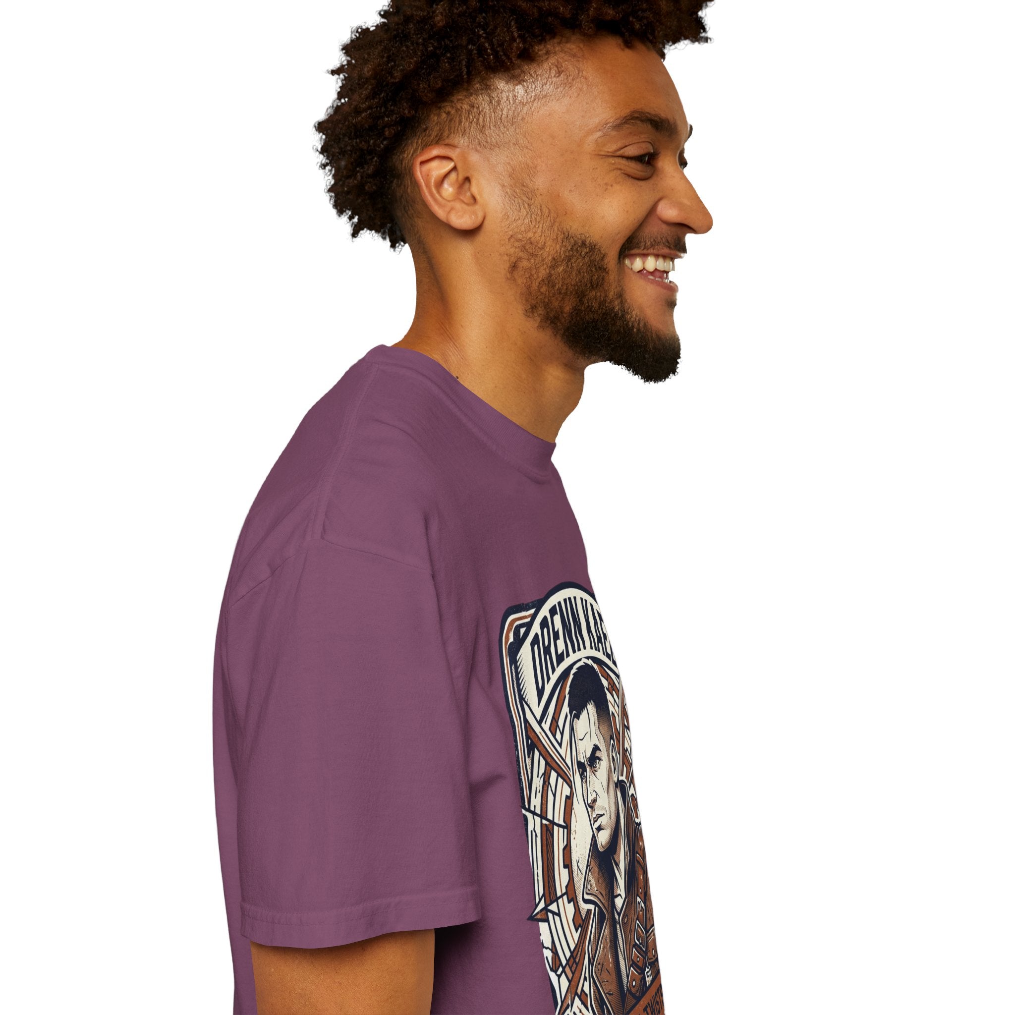 Power Runs Black PRB Drenn Kael Portrait T-Shirt — "Rebellion Twists the Axis" Graphic Tee by Printify