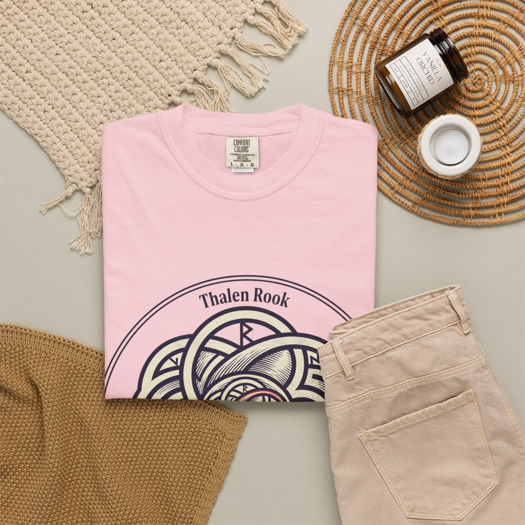 Power Runs Black PRB Thalen Rook Celtic Knot Graphic T-Shirt — "He stared too long..." Quote Tee by Printify