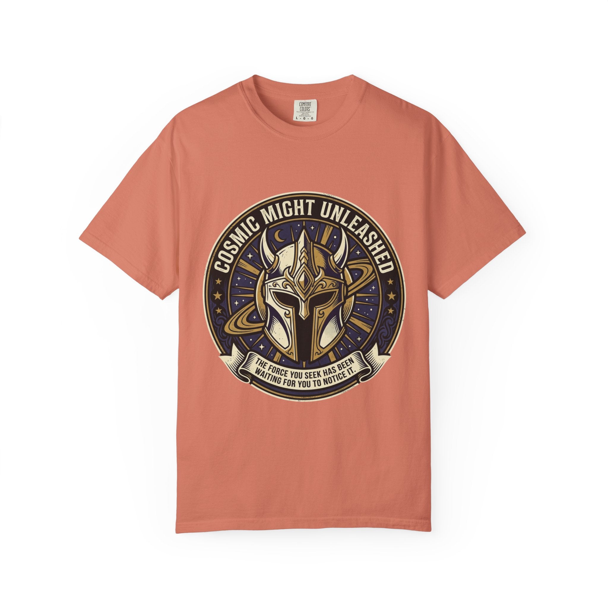 PRB Starforged Flex Cosmic Might Unleashed T-Shirt — Mythic Helmet Graphic Tee by Power Runs Black