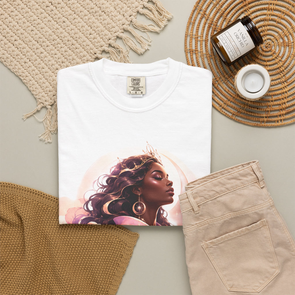 Power Runs Black graphic tee | Black woman portrait, Afro empowerment shirt by Power Runs Black