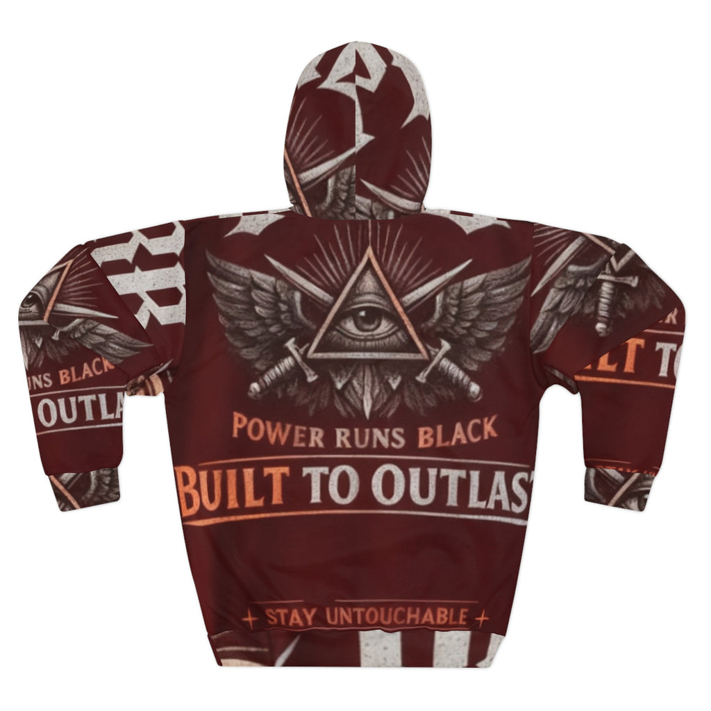 PRB Built to Outlast Hoodie - Power Runs Black Graphic Pullover by Power Runs Black