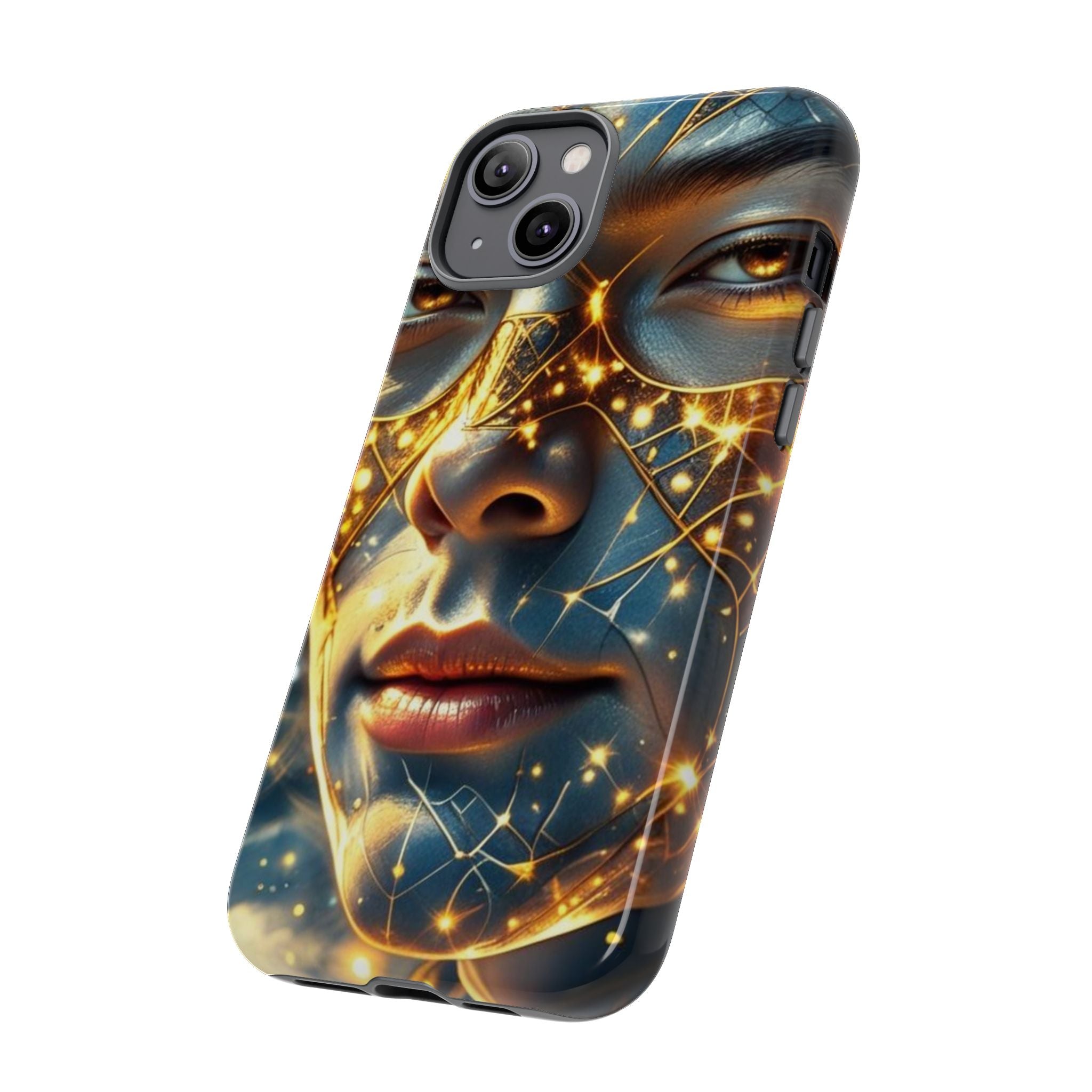 PRB Galactic Portrait Tough Case | Cosmic Face Phone Case, Starry Nebula Design by Printify