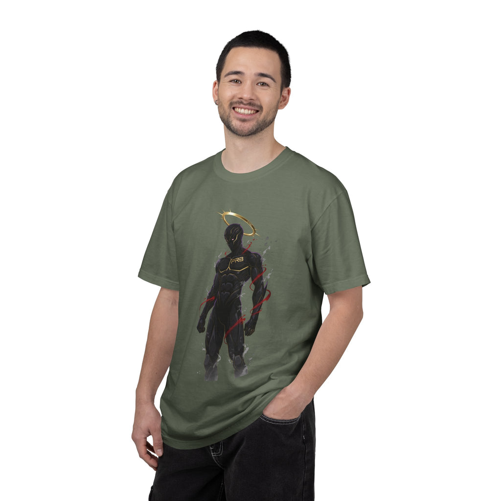 PRB Shadow Hero Graphic T-Shirt — Haloed Vigilante Illustration by Power Runs Black