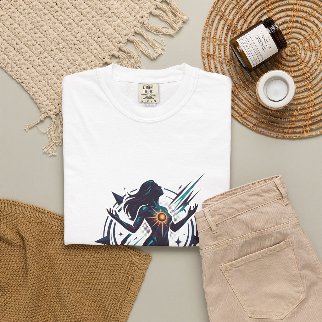Power Runs Black PRB Ascension Graphic T-Shirt — Cosmic Silhouette Tee by Power Runs Black
