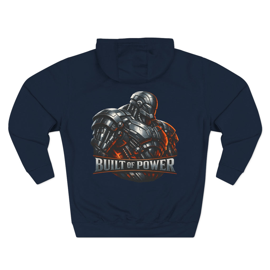 PRB Built of Power Graphic Hoodie — ‘Power Runs Black’ Industrial Mech Design by Power Runs Black