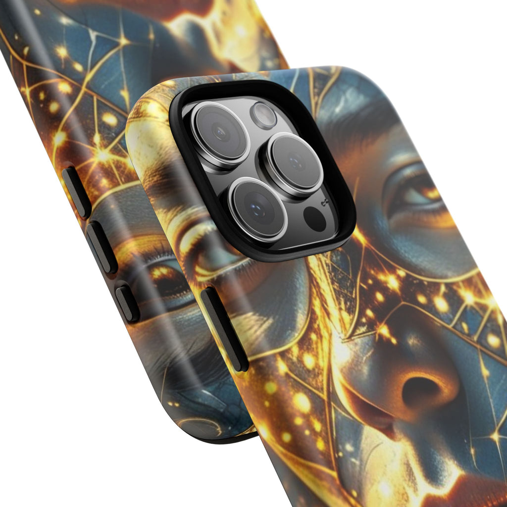 PRB Galactic Portrait Tough Case | Cosmic Face Phone Case, Starry Nebula Design by Printify