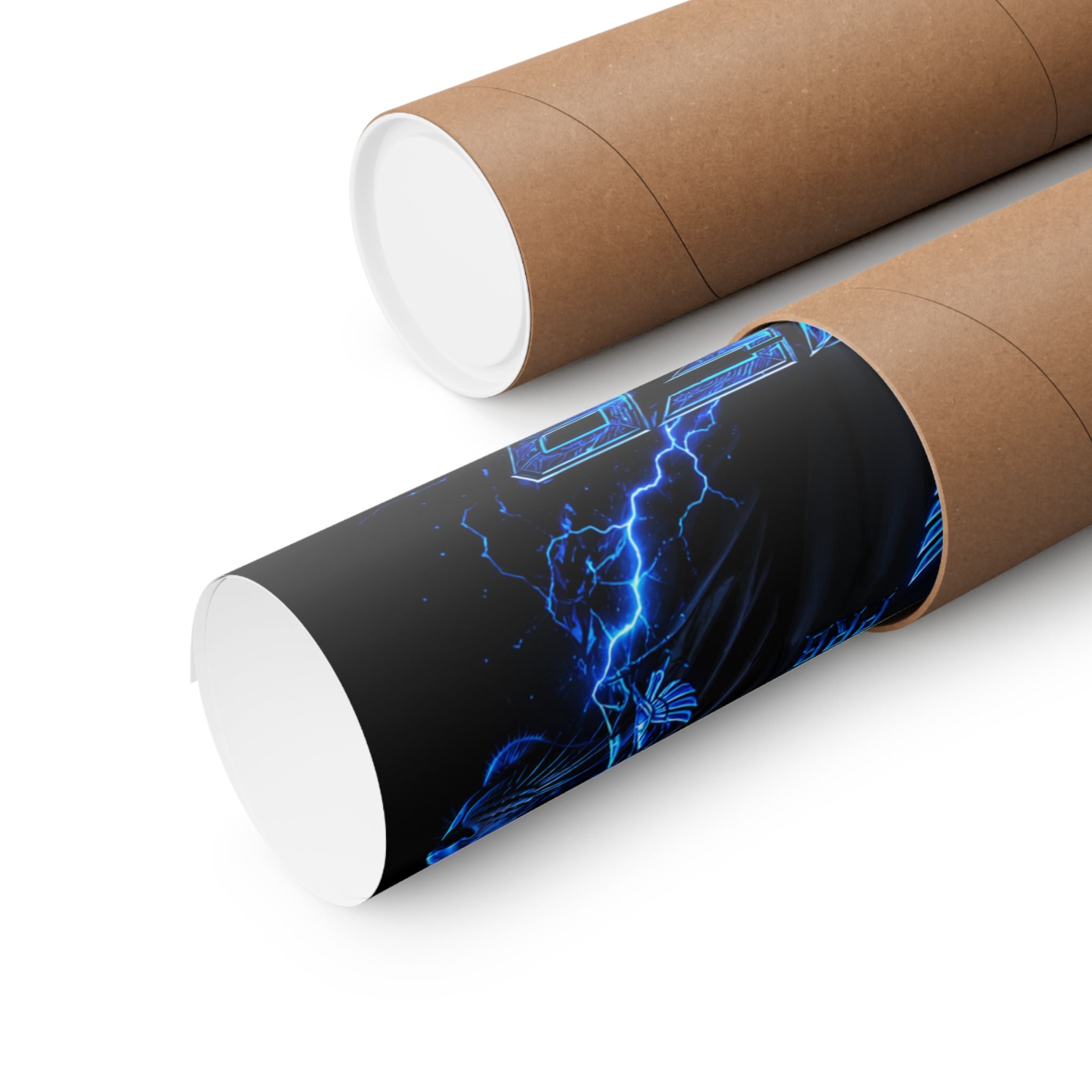 Power Runs Black Matte Poster — Urban Angel Portrait Wall Art by Power Runs Black