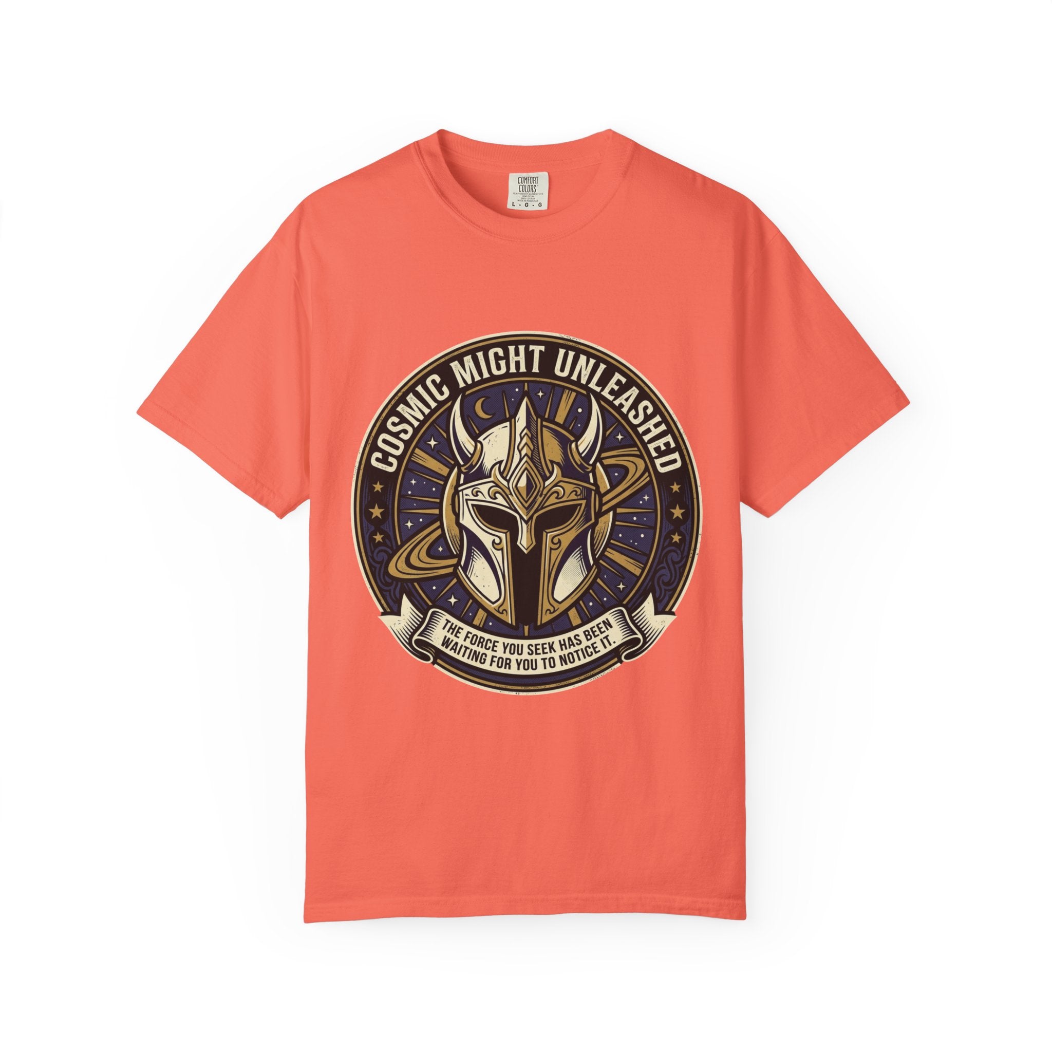 PRB Starforged Flex Cosmic Might Unleashed T-Shirt — Mythic Helmet Graphic Tee by Power Runs Black