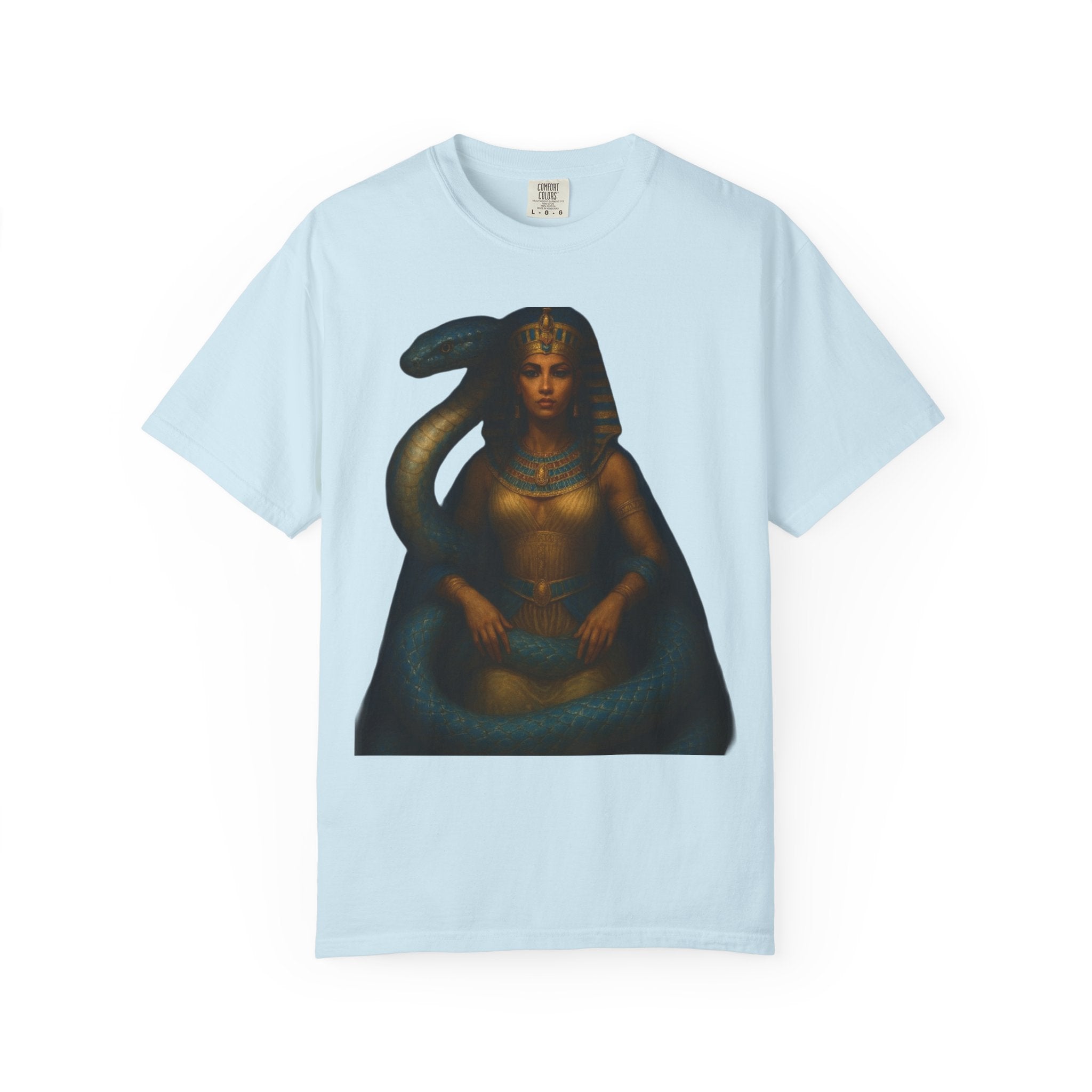 PRB Egyptian Goddess with Snake T-Shirt | Pharaoh Serpent Art Tee by Power Runs Black