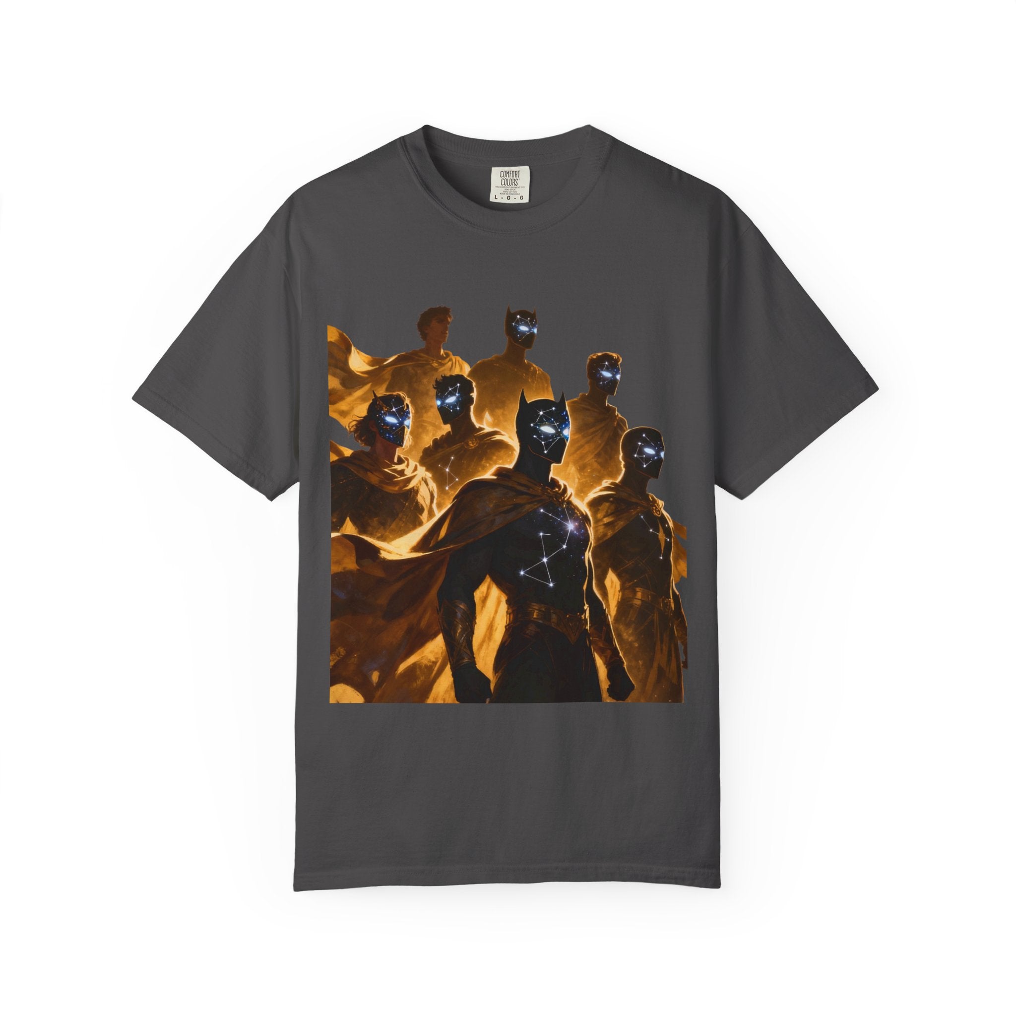 PRB Cosmic Heroes Graphic Tee (Golden Cloaks & Starry Faces) by Power Runs Black