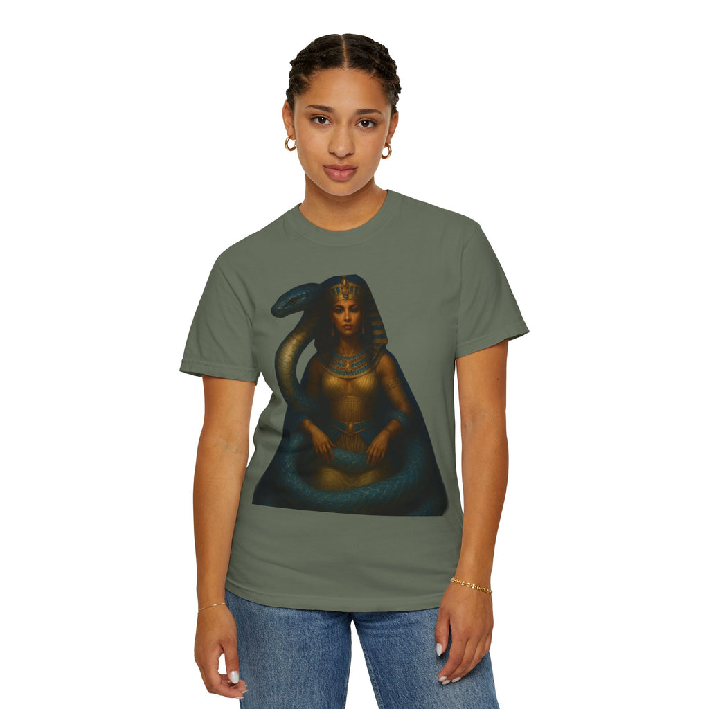 PRB Egyptian Goddess with Snake T-Shirt | Pharaoh Serpent Art Tee by Power Runs Black