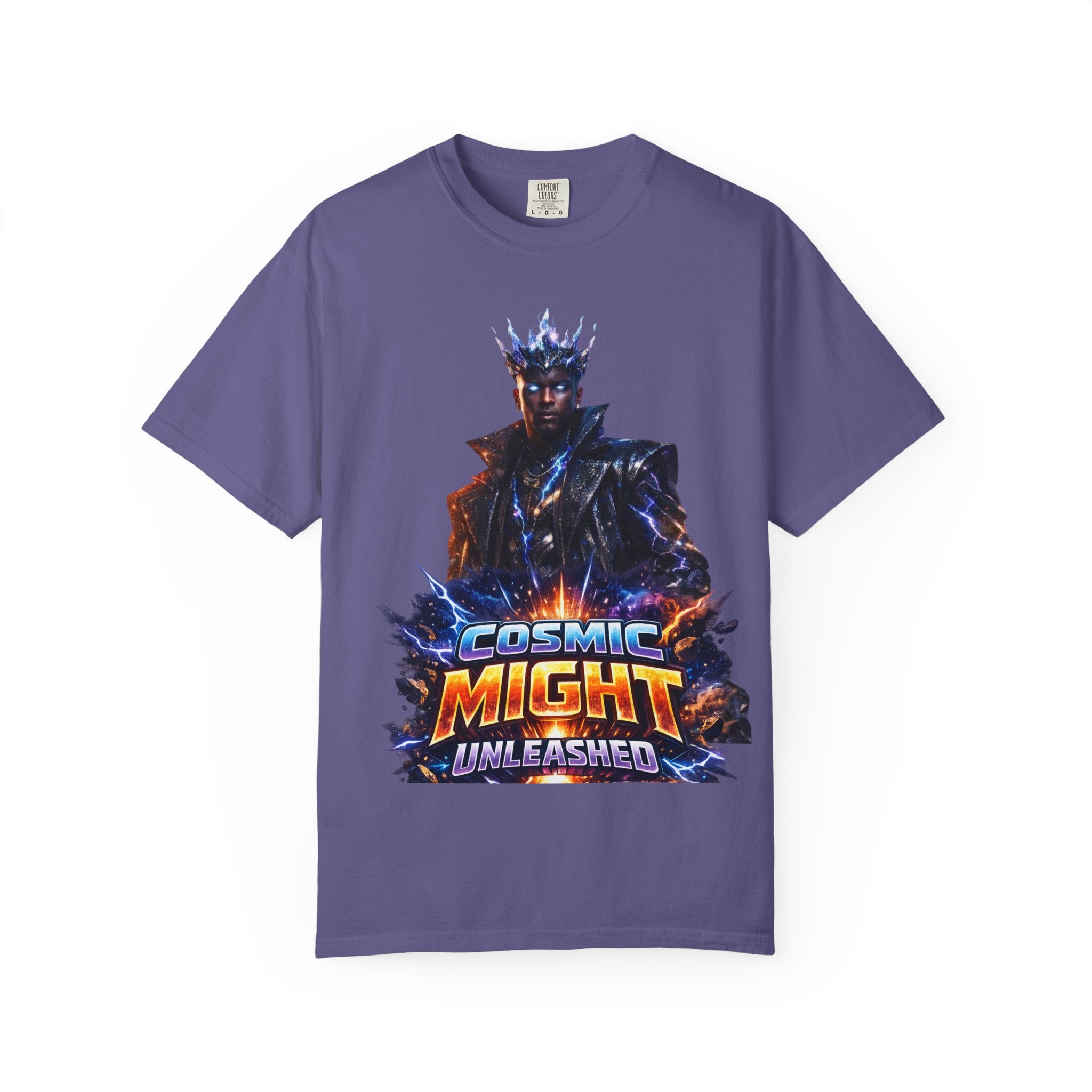 PRB Cosmic Might Unleashed T-shirt | Space Warrior Graphic Tee by Power Runs Black