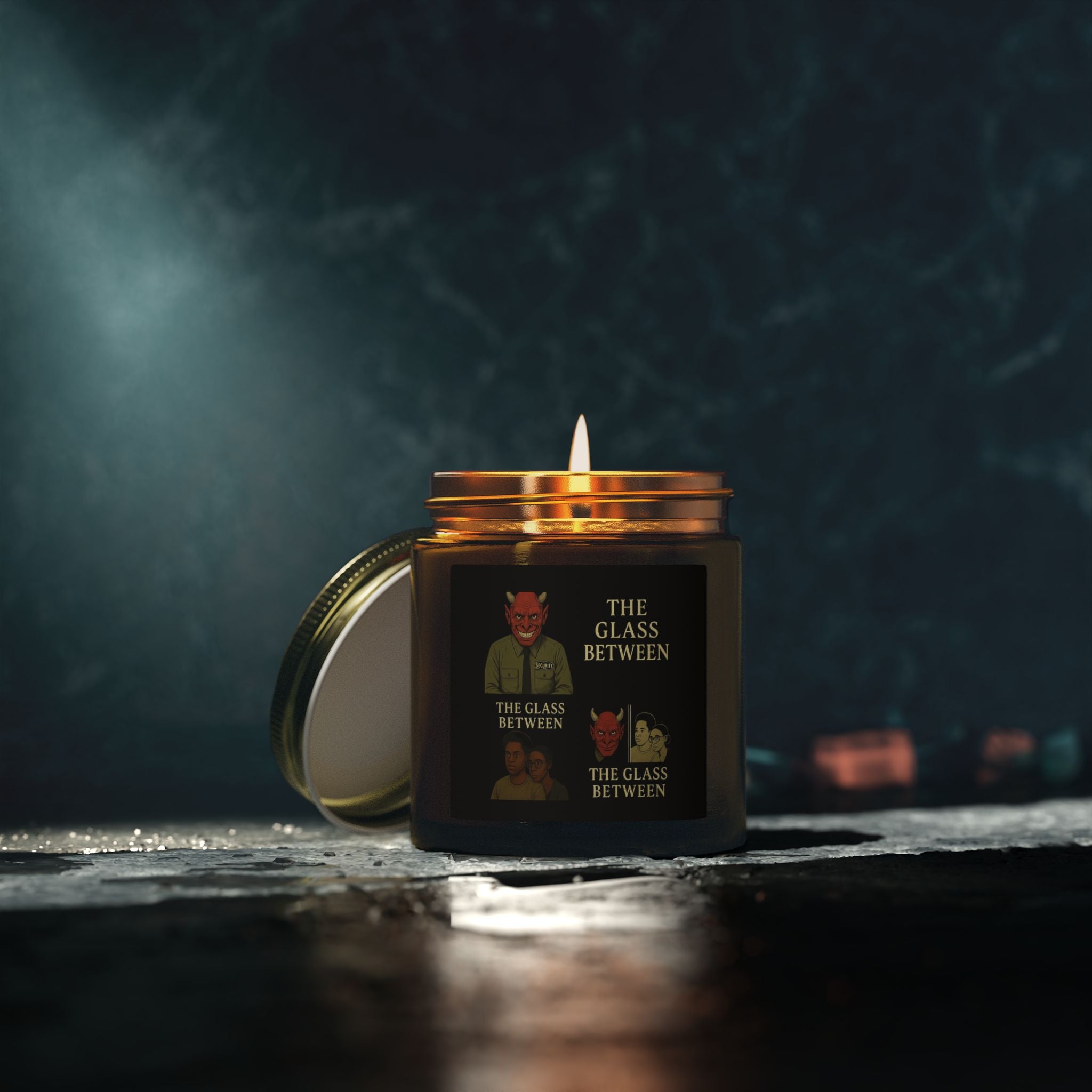PRB The Glass Between Scented Candle — Coconut Apricot Wax (4oz/9oz) by Printify