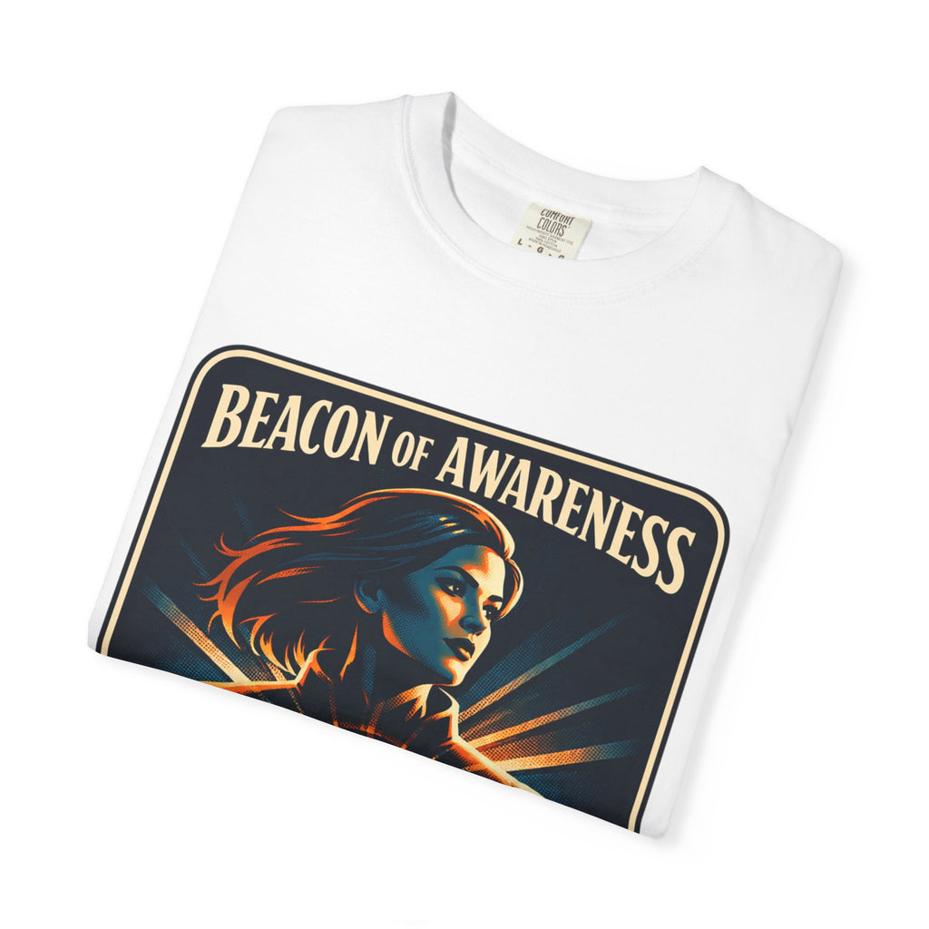 Power Runs Black Beacon of Awareness T-Shirt — “Astra: I hear truth hidden beneath noise” Cosmic Graphic Tee by Power Runs Black