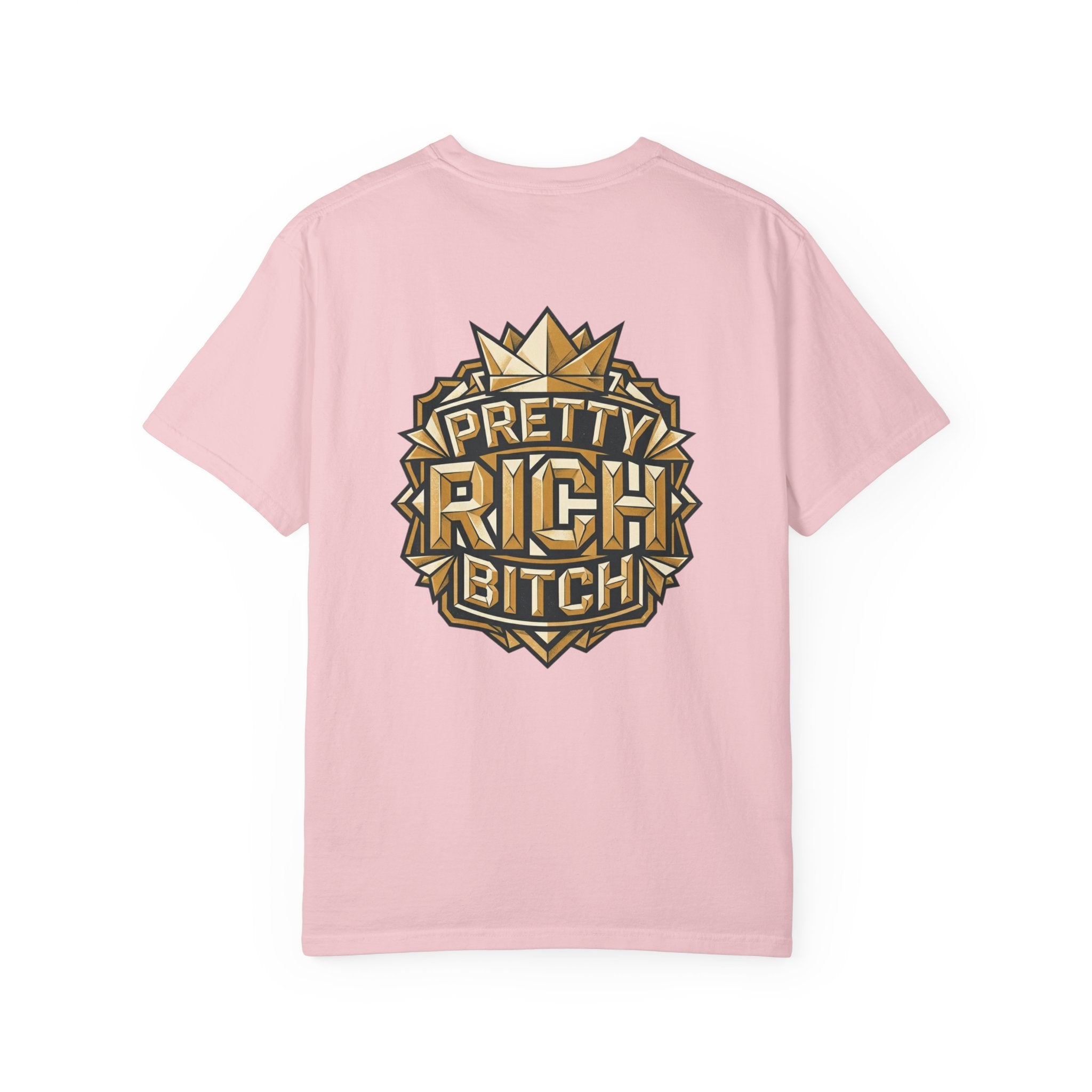 Pretty Rich Bitch The Collection by PRB T-Shirt — Bold Graphic Tee with Empowered Woman Portrait by Power Runs Black
