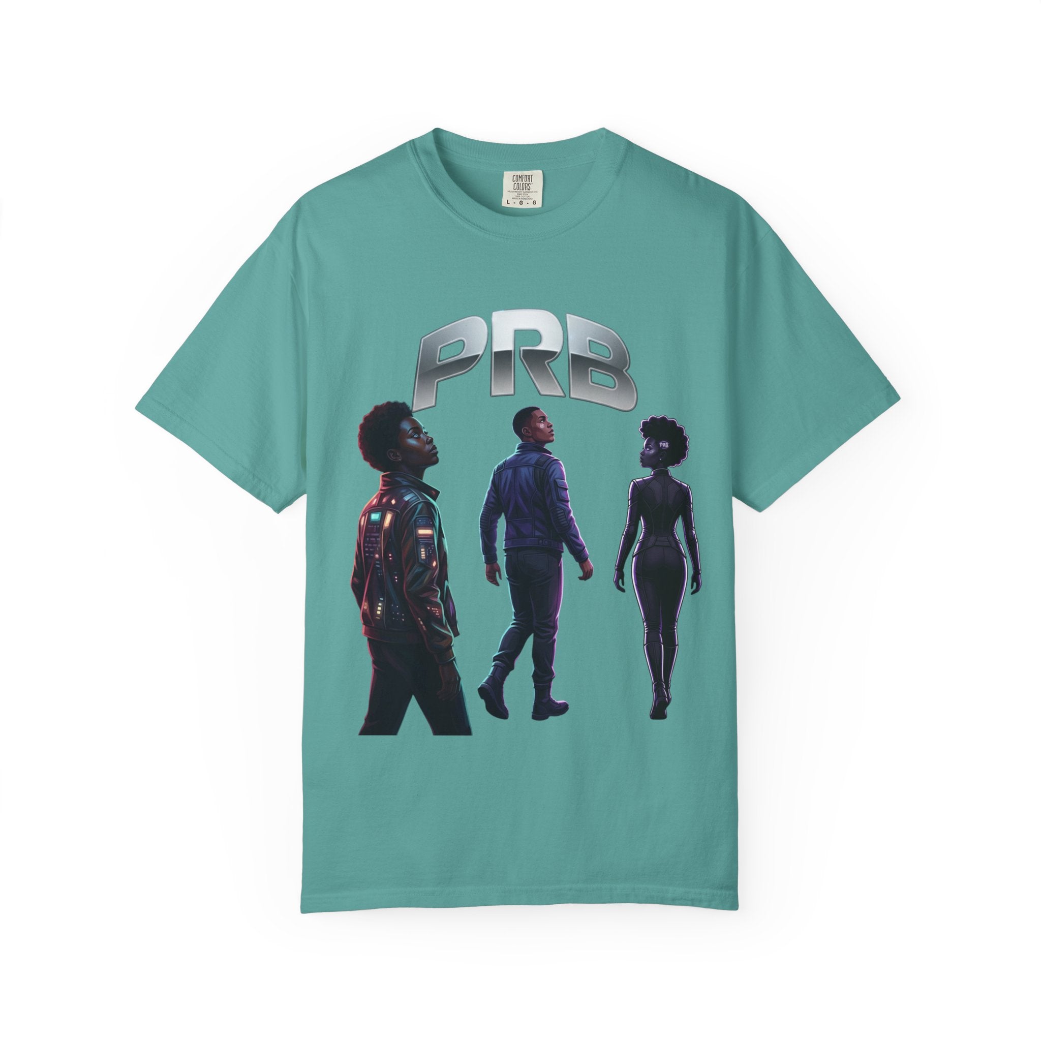 Printify PRB Silhouette Band T-Shirt — Retro Futuristic Music Tee - T-Shirt