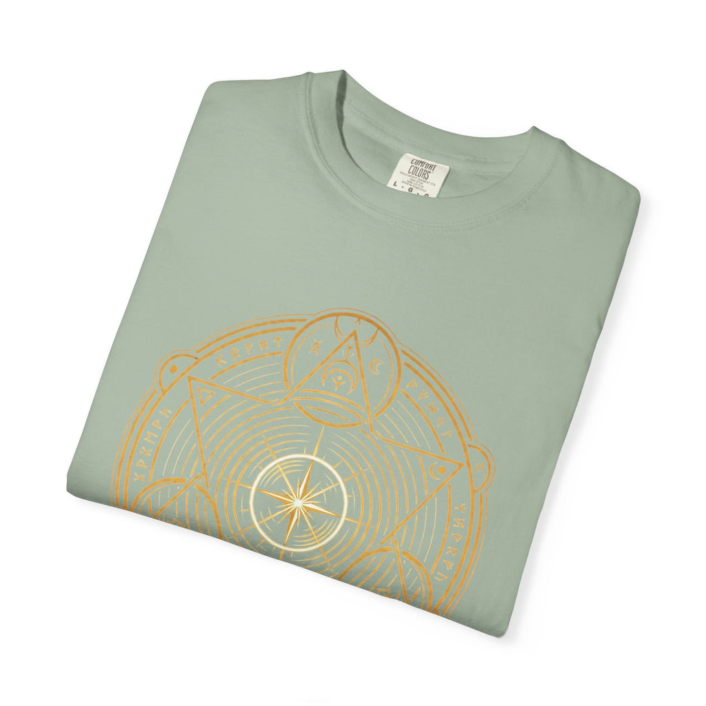 Power Runs Black PRB — Veyra Kain Geometric Sigil Tee with “Too Much Becomes Ruin” Graphic T-Shirt by Printify
