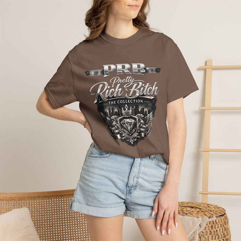 PRB Rebel Biker Crest T-Shirt | Vintage Motorcycle Emblem Tee by Power Runs Black