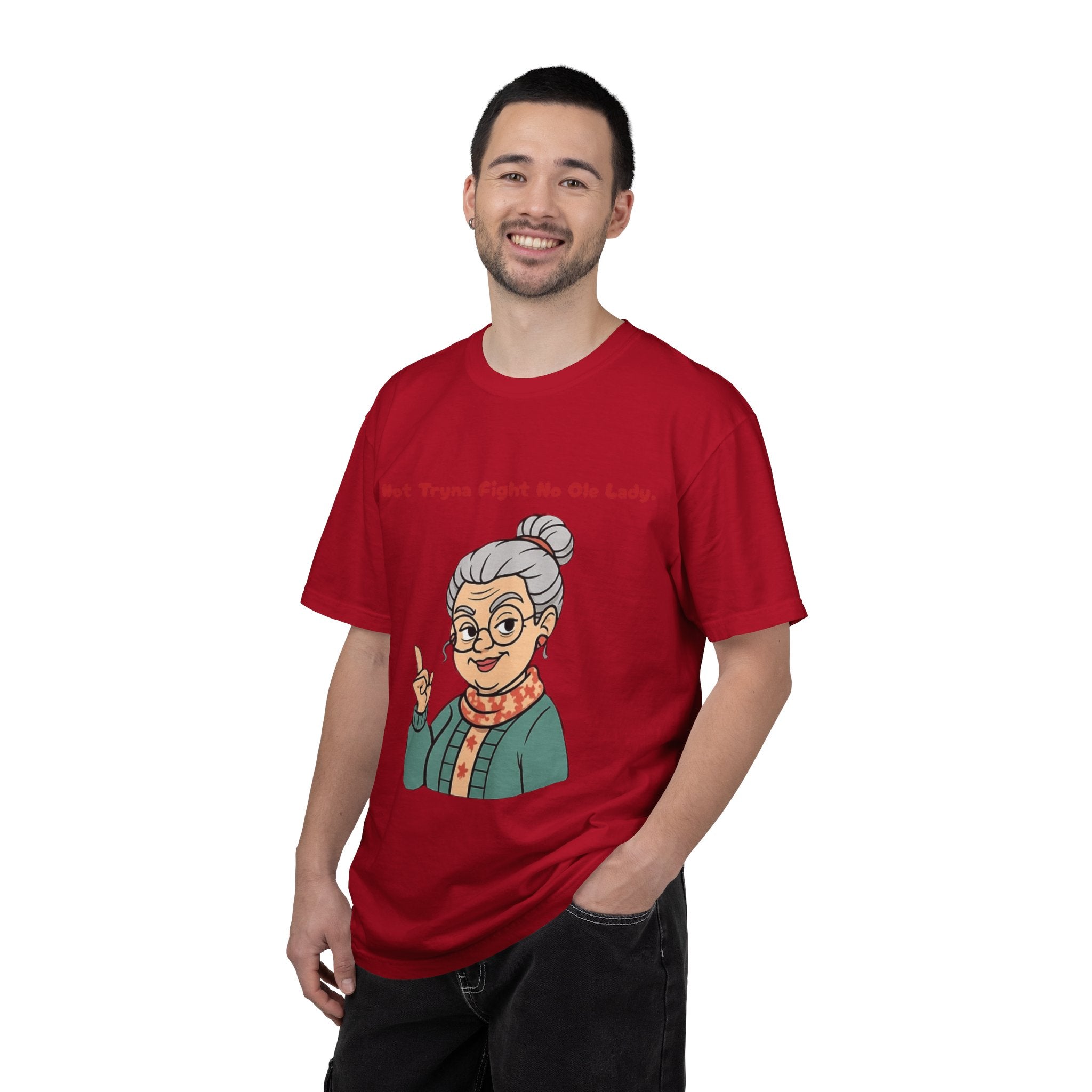 PRB Not Tryna Fight No Ole Lady T-shirt | Funny Grandma Graphic Tee by Power Runs Black
