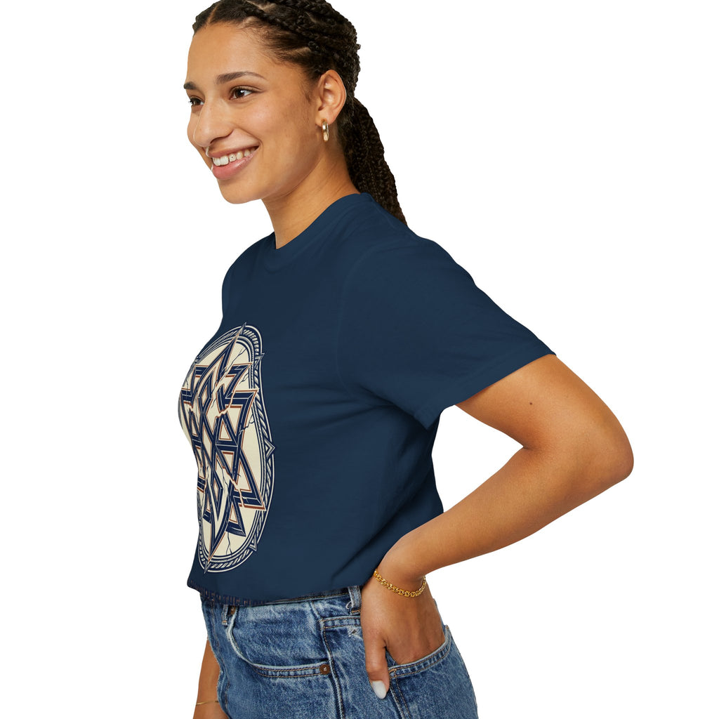 Power Runs Black PRB Geometric Star Mandala T-Shirt — "Control Fractures the Flow" Graphic Tee by Power Runs Black