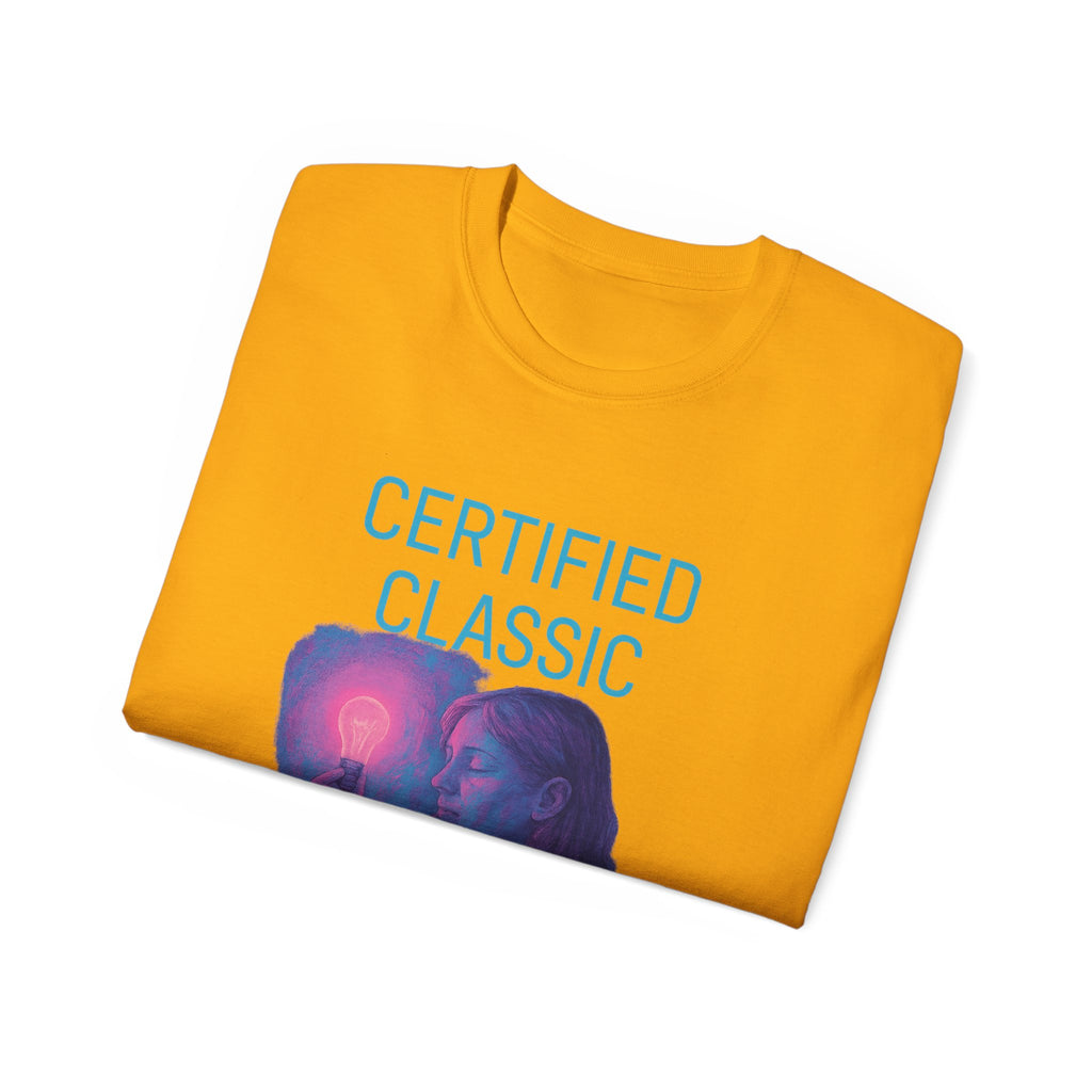 PRB Certified Classic portrait tee | Retro portrait holding light by Power Runs Black