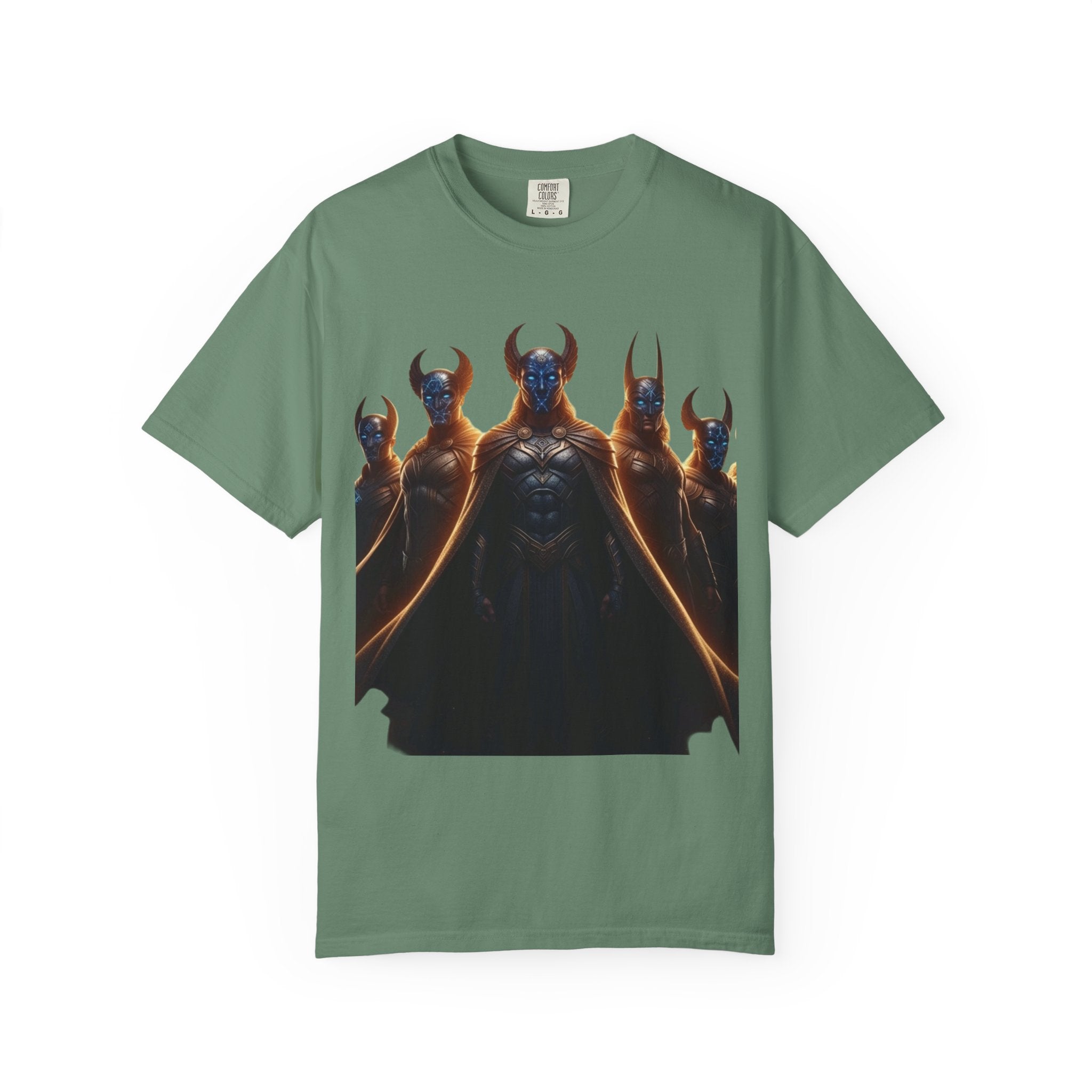 Power Runs Black PRB Dark Legion Graphic T-Shirt — Horned Warriors Fantasy Tee by Power Runs Black