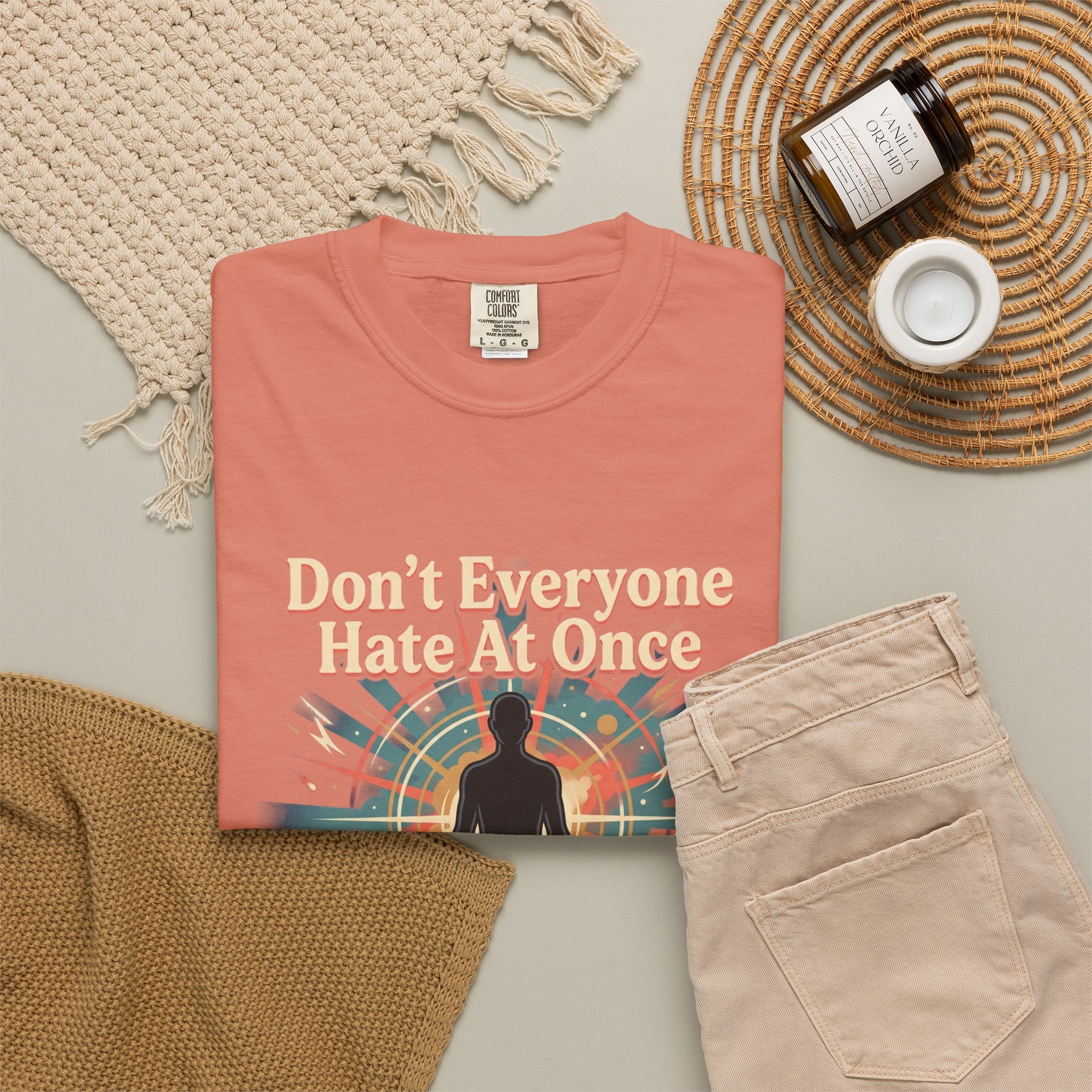 Power Runs Black Don't Everyone Hate Me Once" Retro Silhouette Graphic Tee by Printify